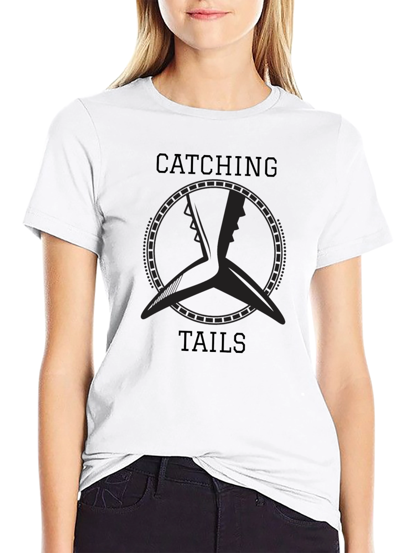 Catching Tails Graphic T-Shirt - Stylish and Unique Design