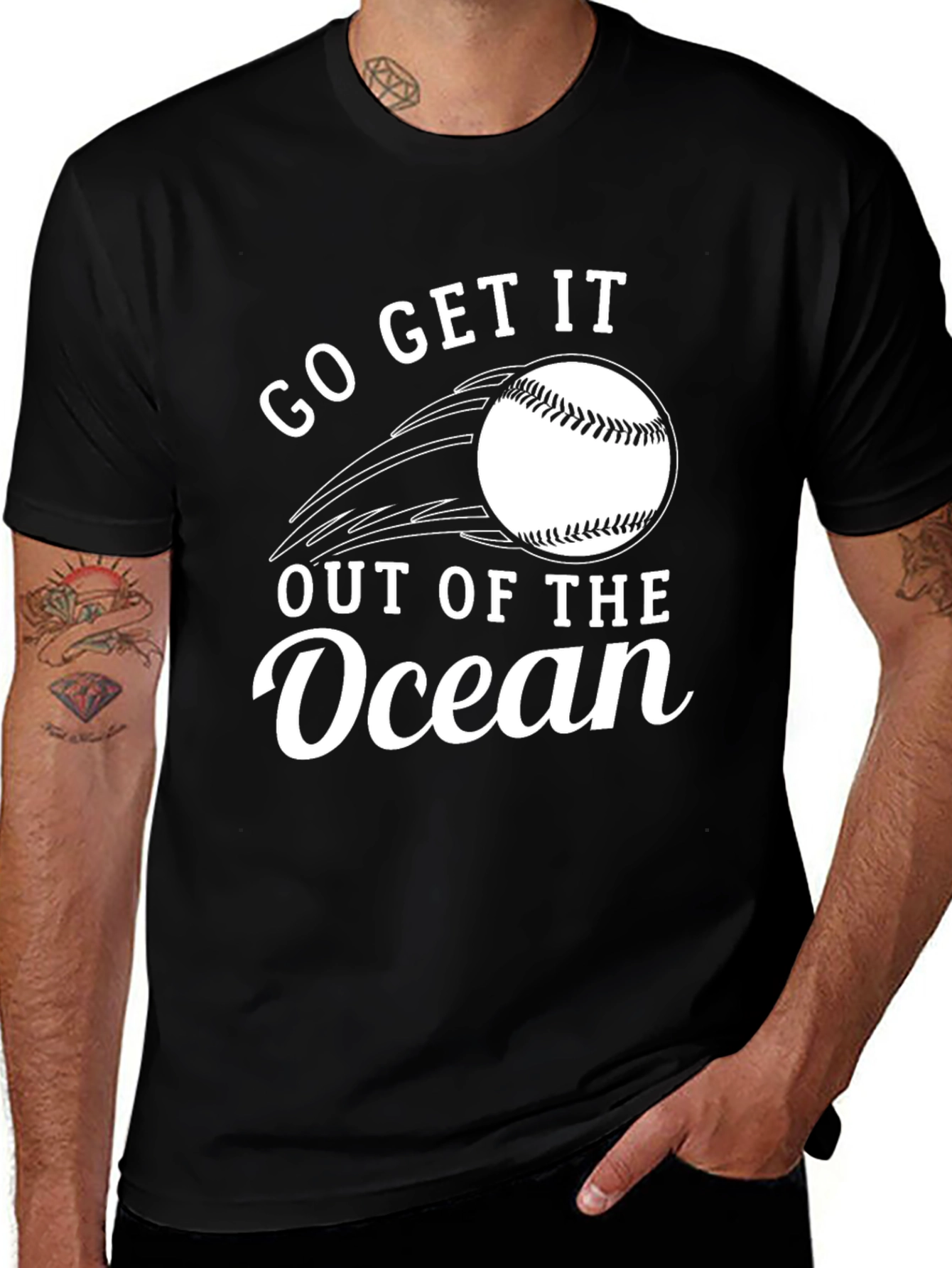 Go Get It Out Of The Ocean Black T-Shirt