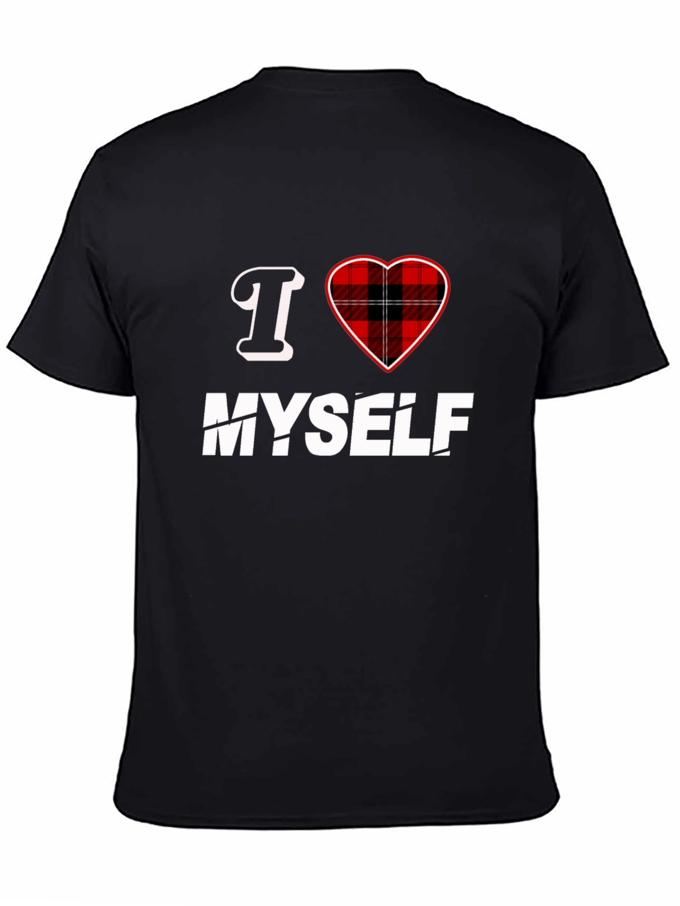 I Heart Myself Plaid Heart Graphic Tee