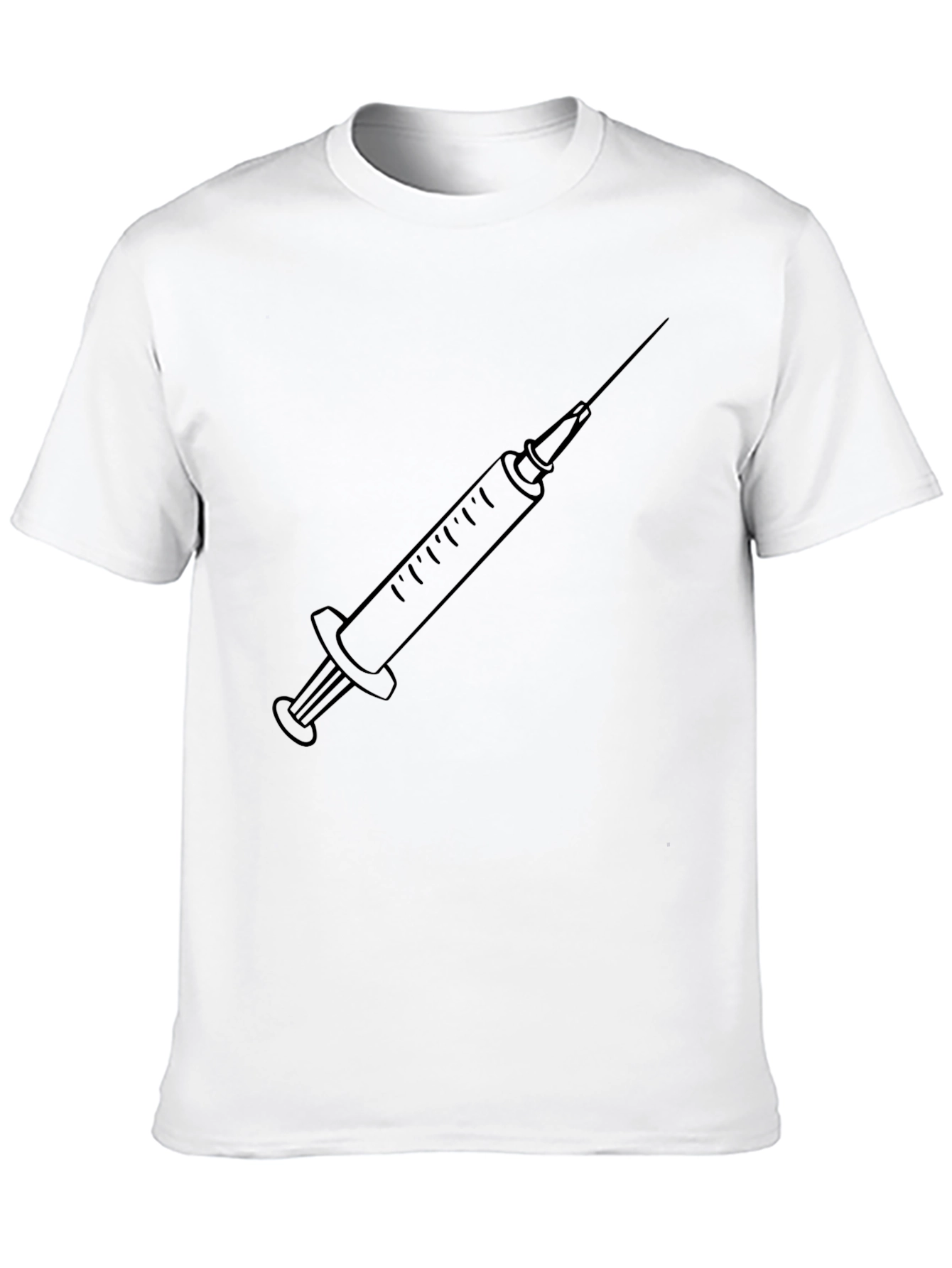 Syringe Graphic Tee - Classic Black Cotton T-Shirt
