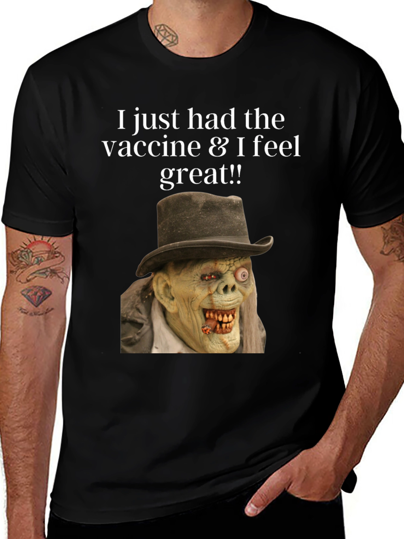 Vaccine Zombie Humor Graphic Tee