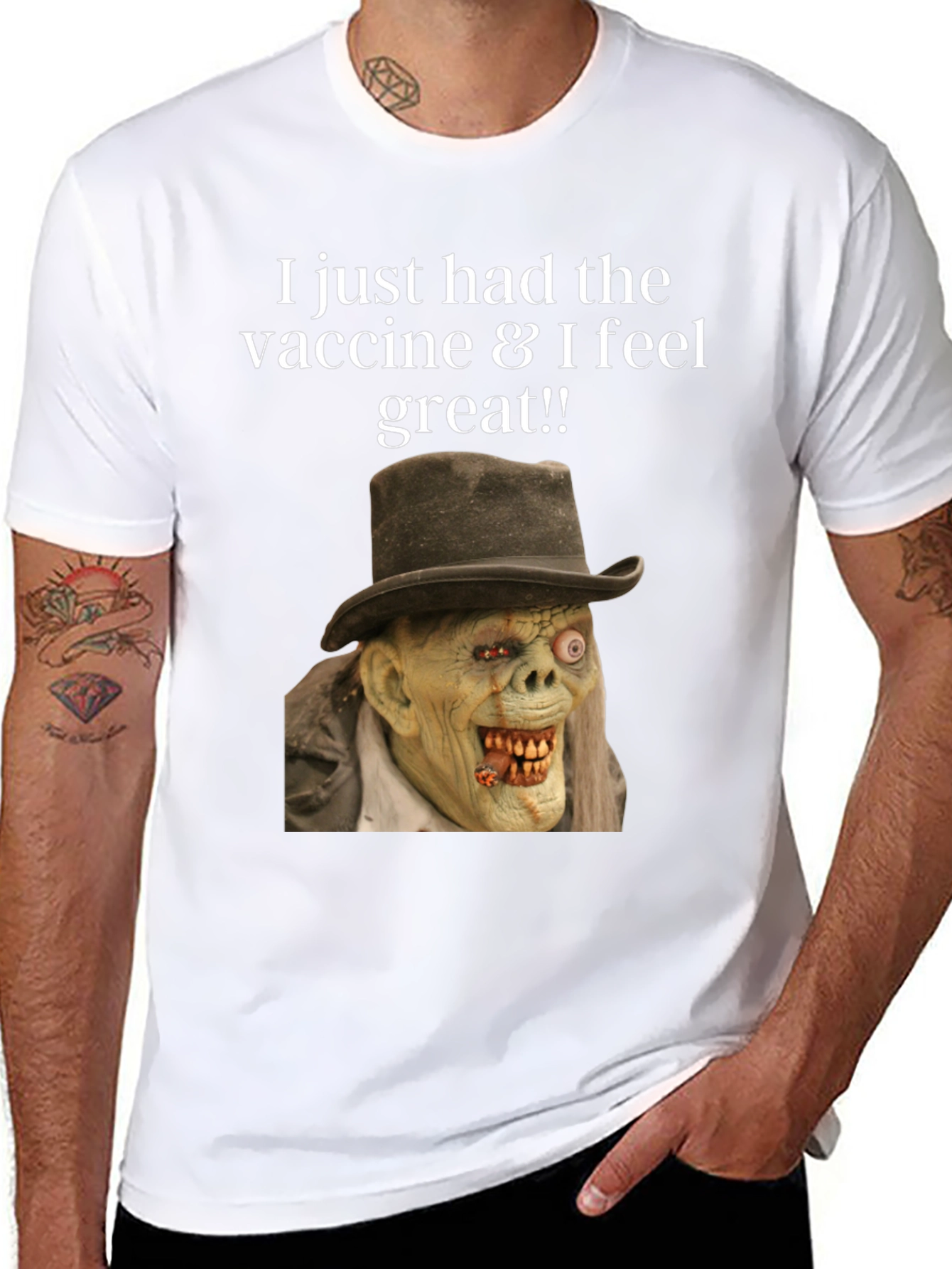 Vaccine Zombie Humor Graphic Tee
