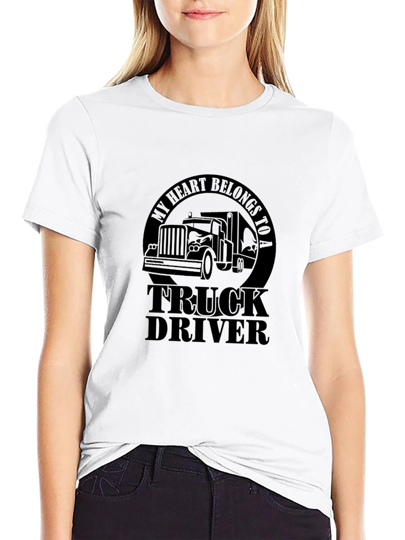 My Heart Belongs to a Truck Driver T-Shirt
