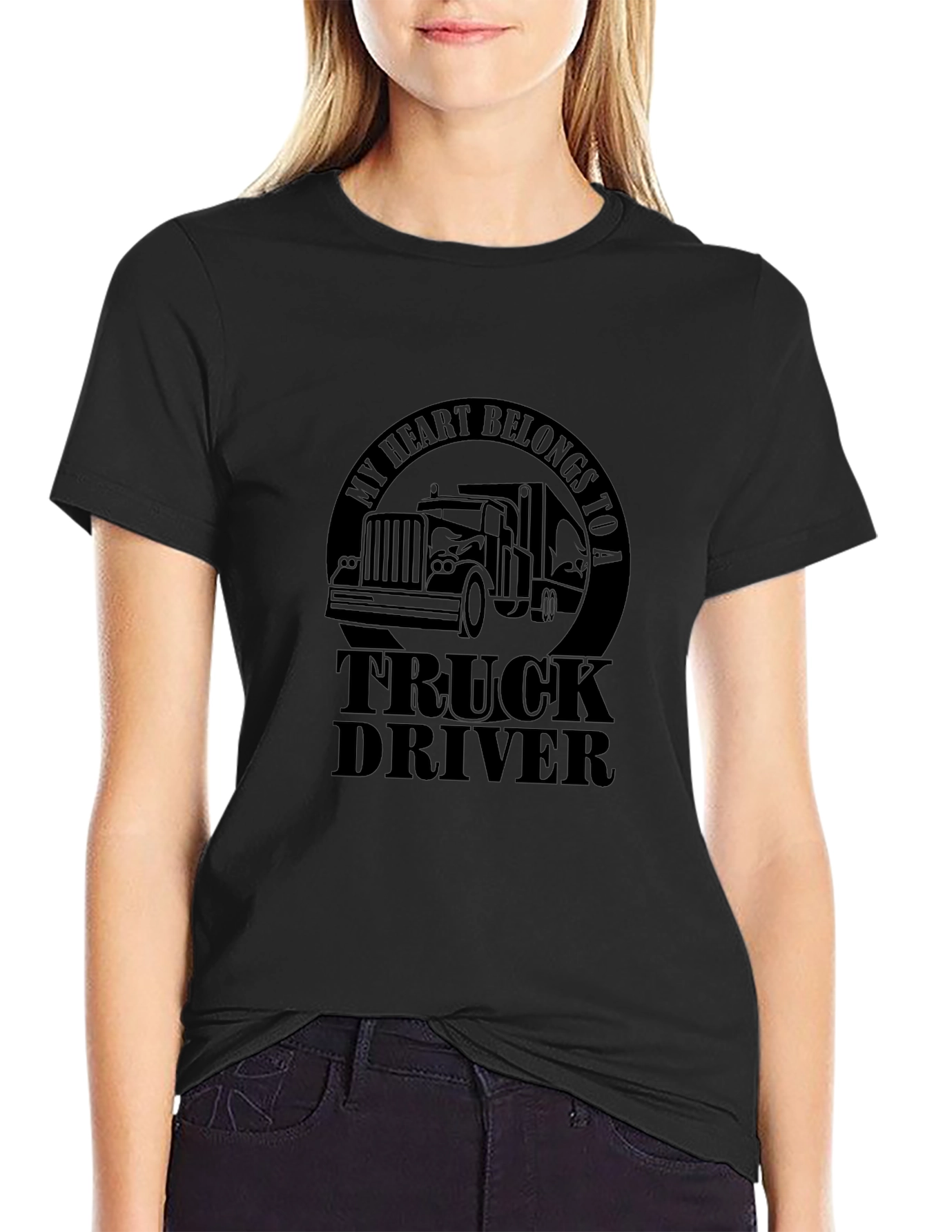 My Heart Belongs to a Truck Driver T-Shirt