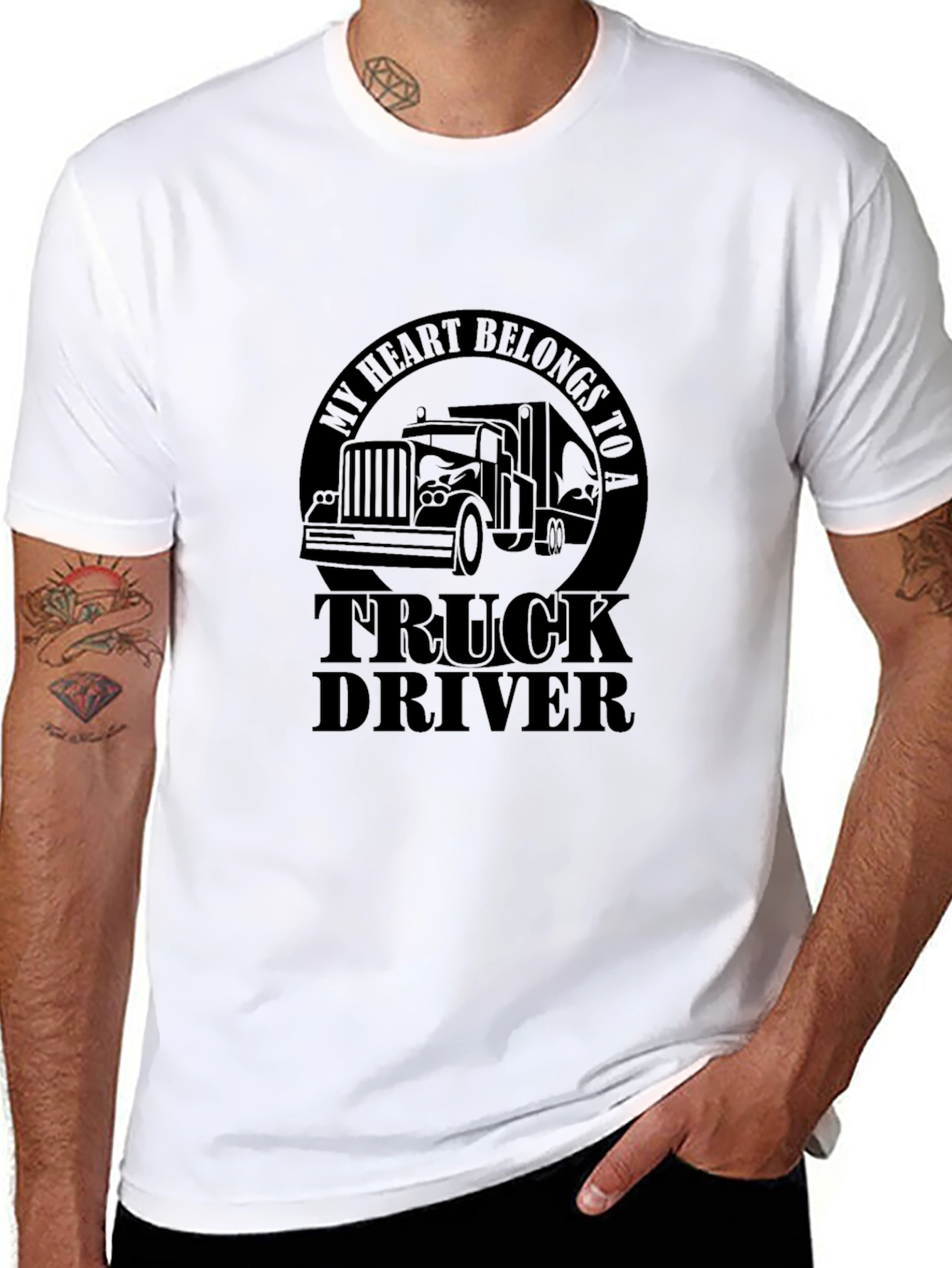 My Heart Belongs to a Truck Driver T-Shirt