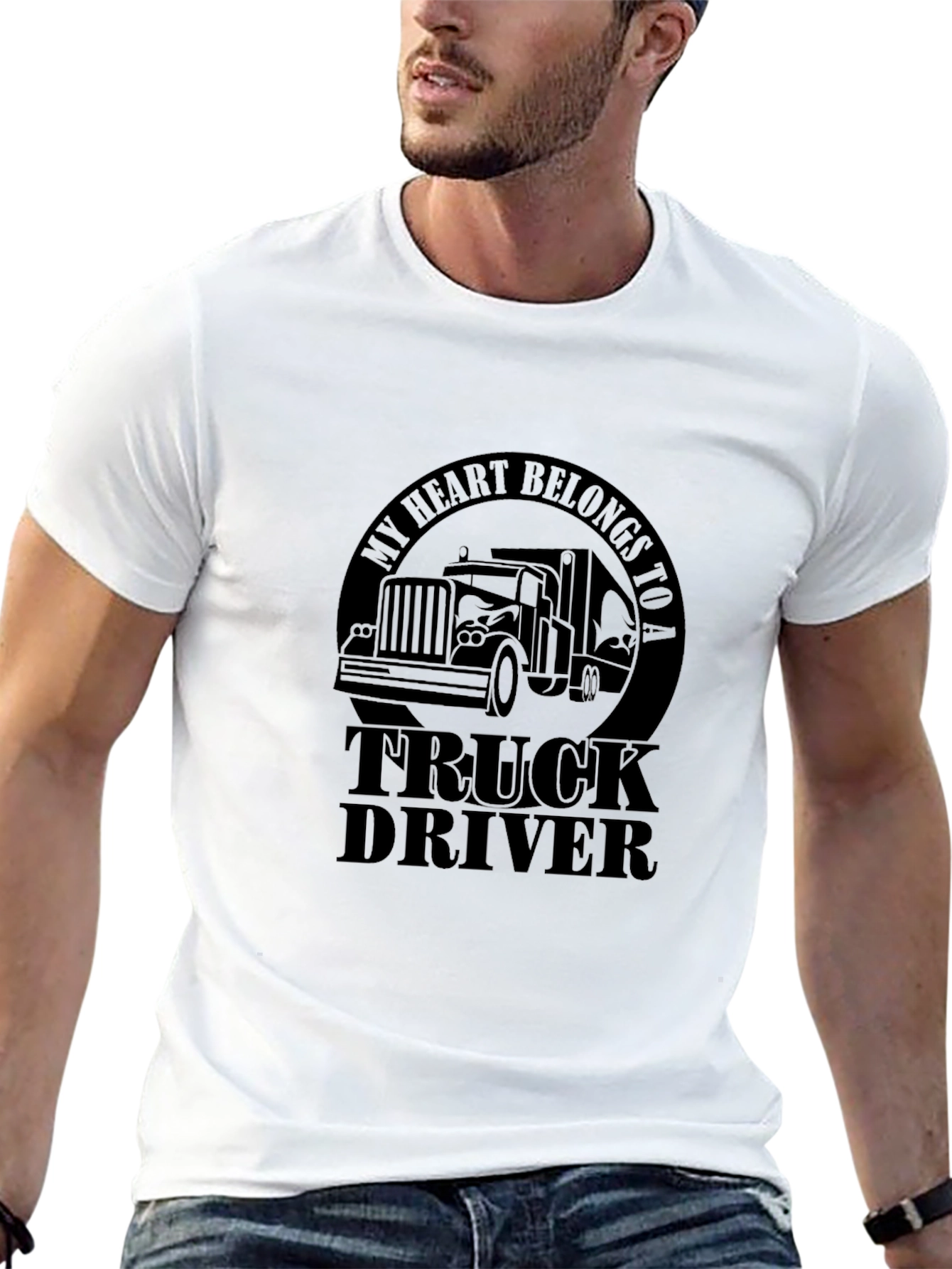 My Heart Belongs to a Truck Driver T-Shirt