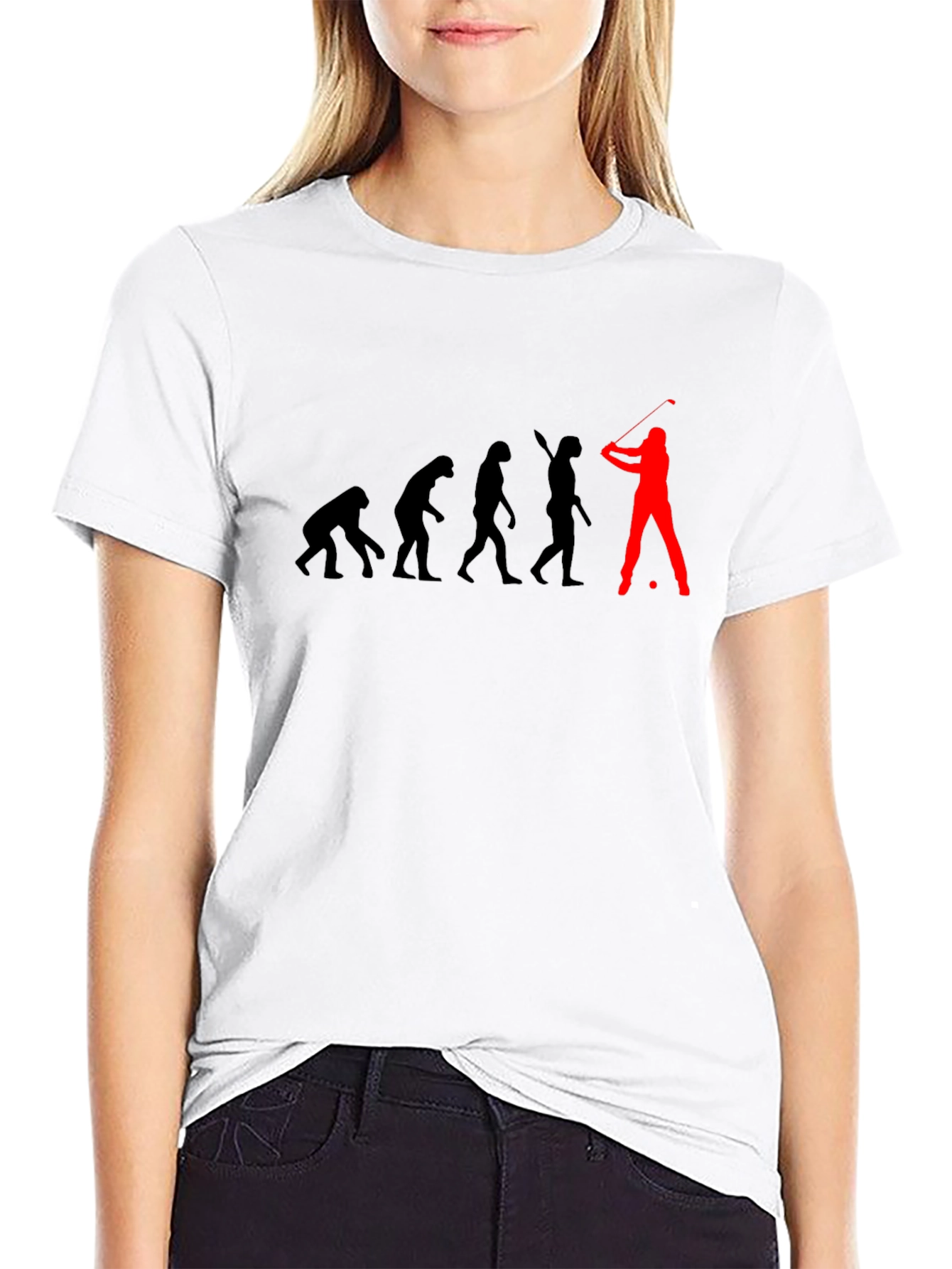 Evolution of Golf Mens Black T-Shirt
