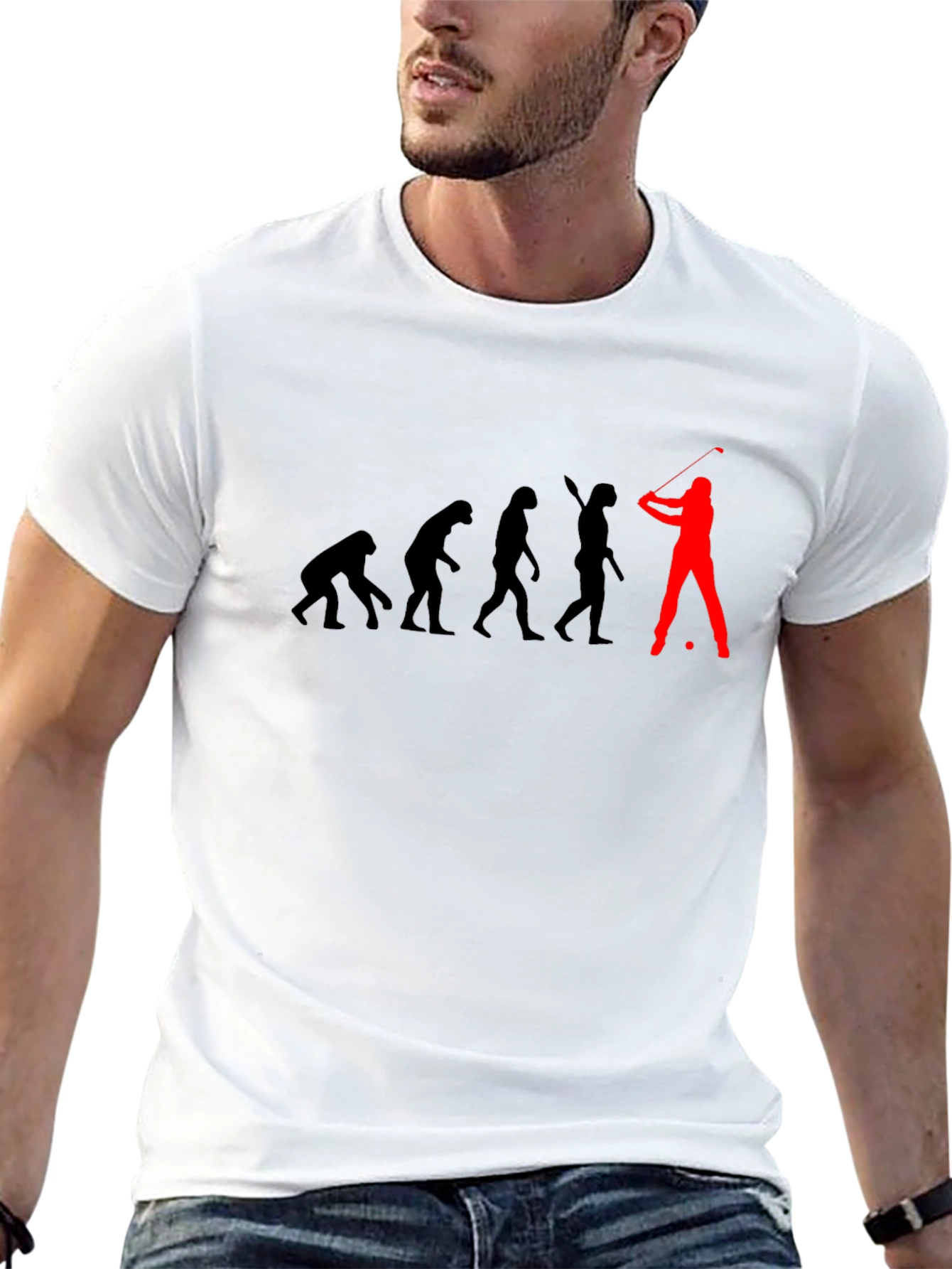 Evolution of Golf Mens Black T-Shirt