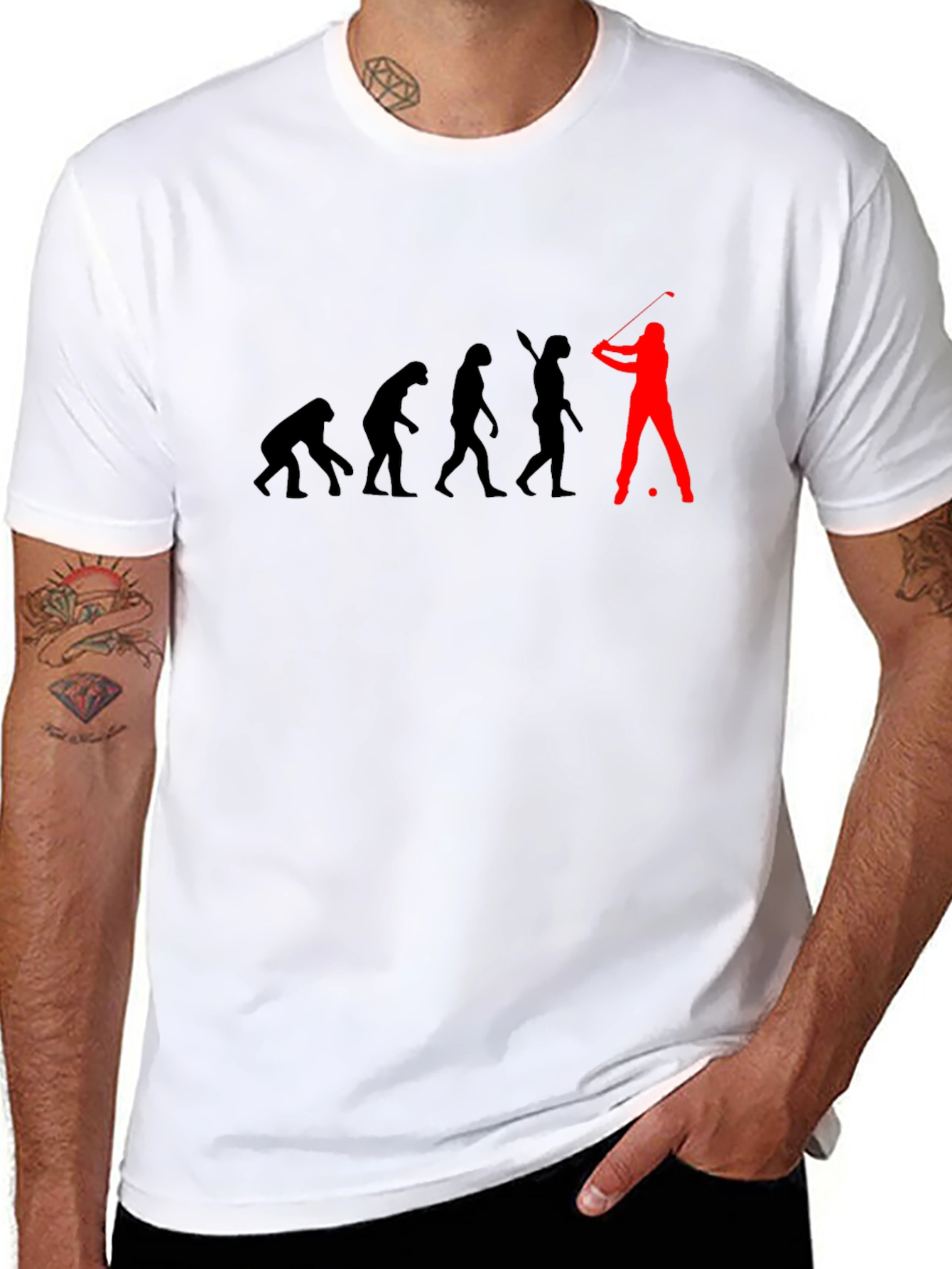 Evolution of Golf Mens Black T-Shirt