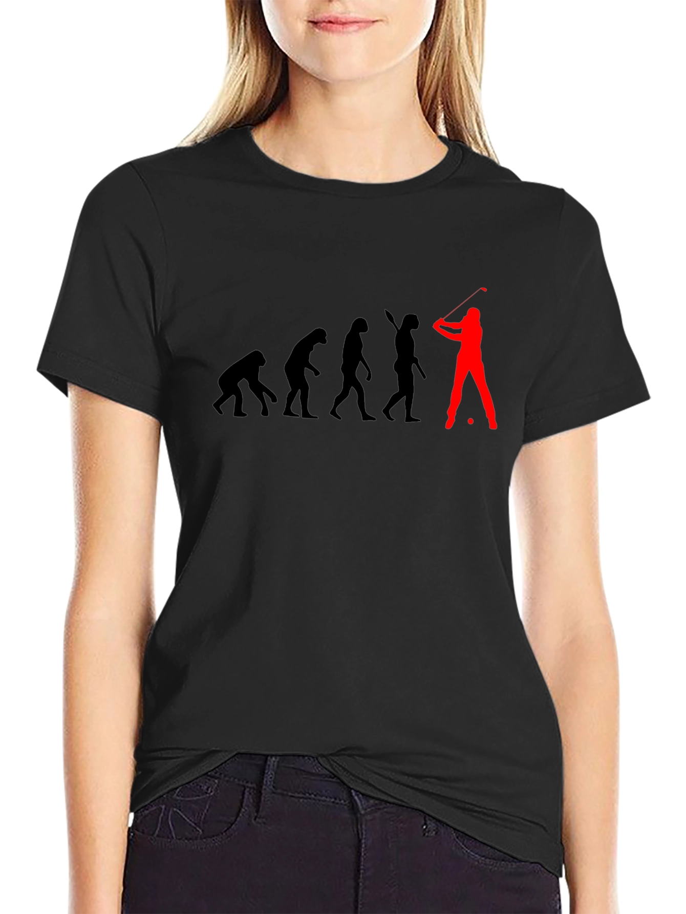 Evolution of Golf Mens Black T-Shirt
