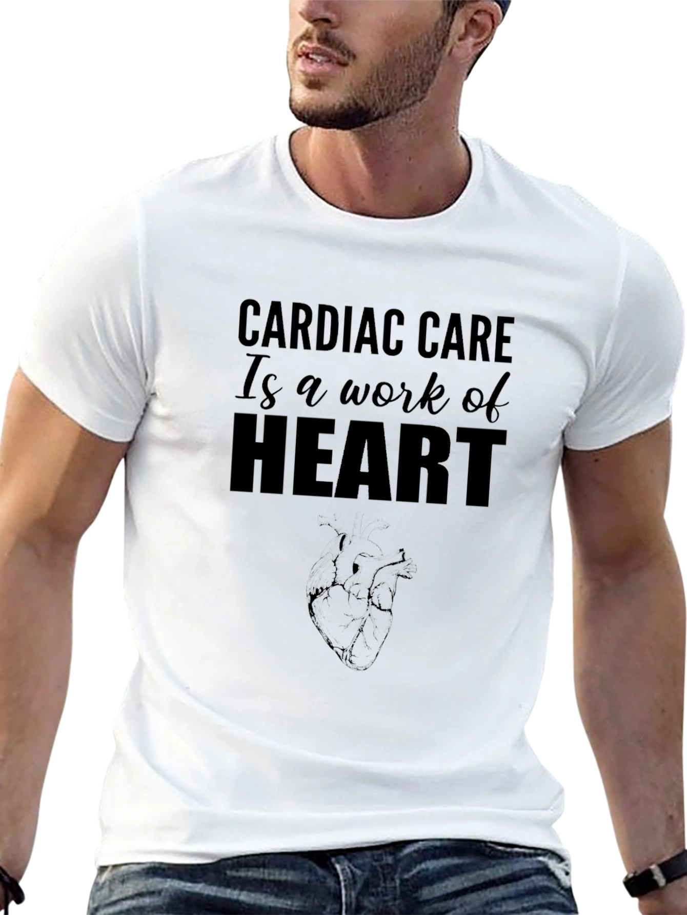 Cardiac Care T-Shirt: Work of Heart Design
