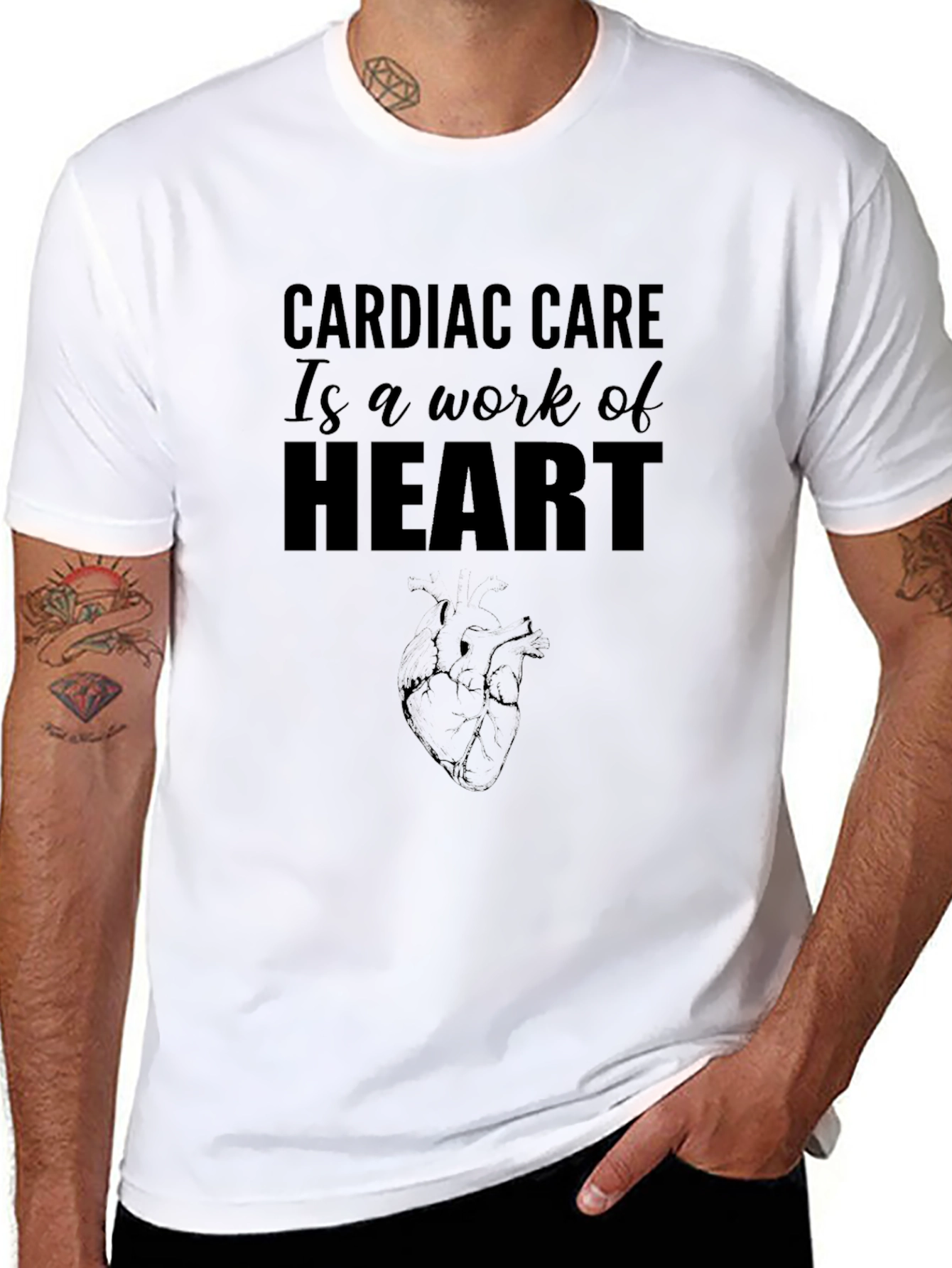 Cardiac Care T-Shirt: Work of Heart Design