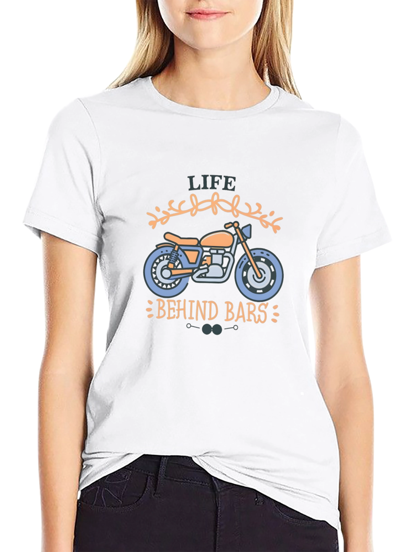 Life Behind Bars Motorcycle Graphic T-Shirt