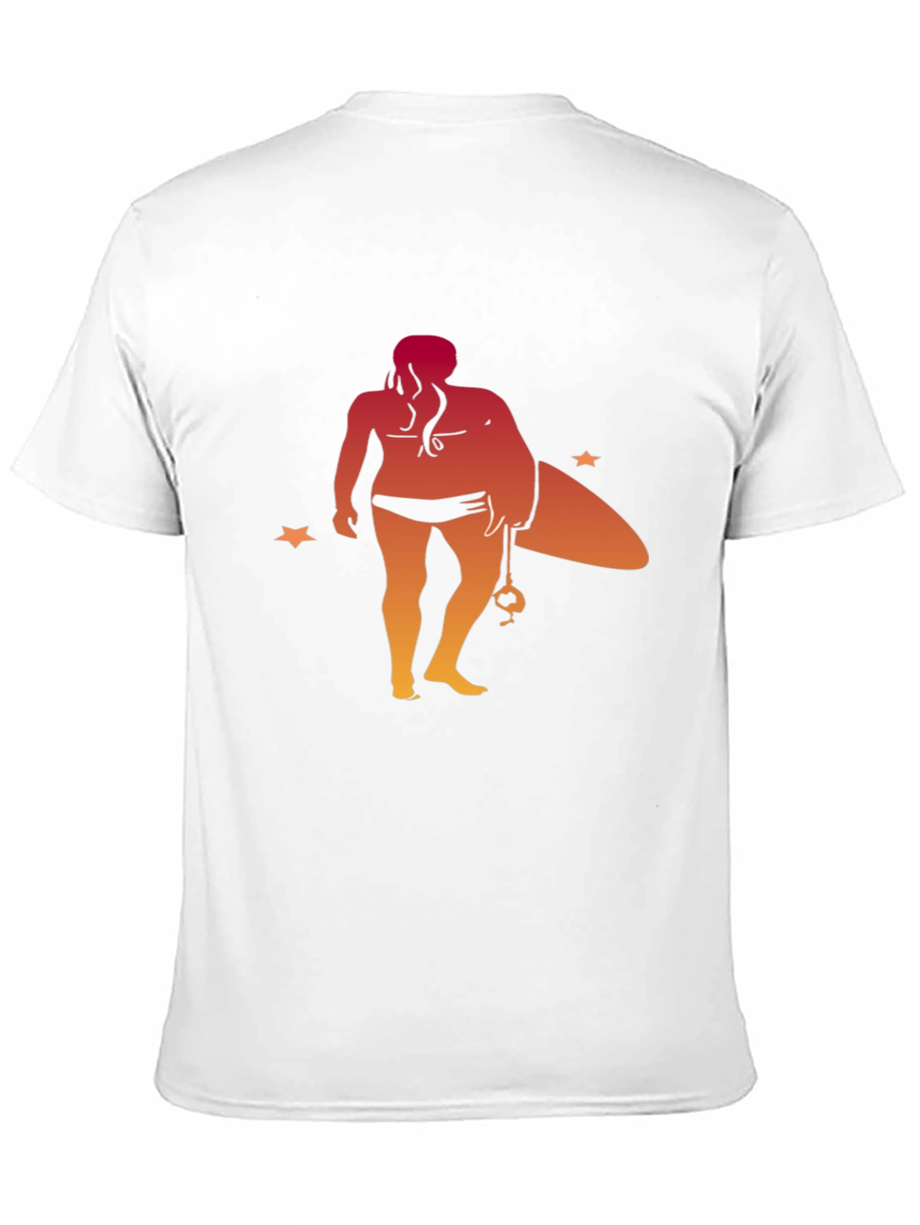 Surfer Girl Graphic Tee - Black Cotton T-Shirt