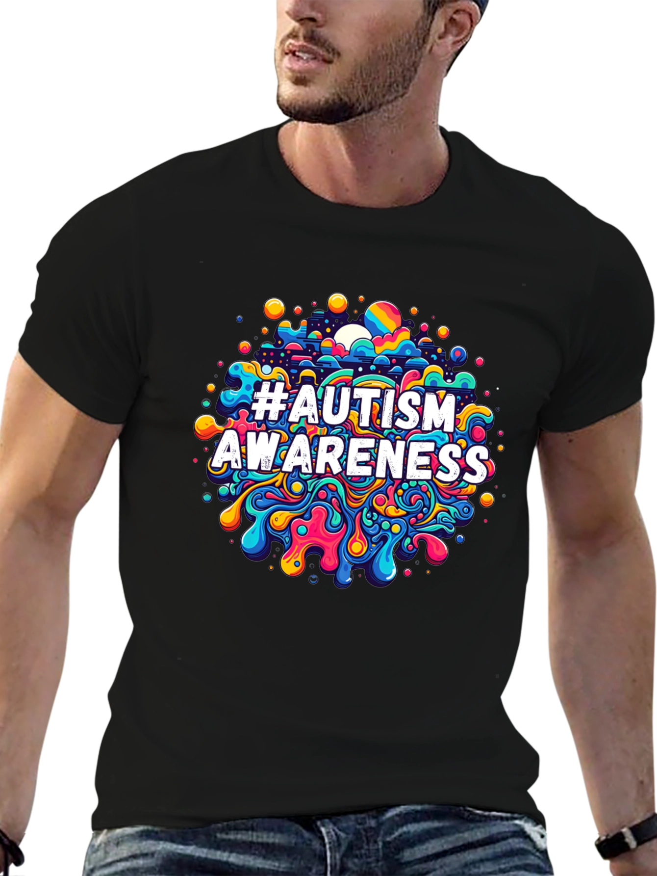 Autism Awareness Graphic Tee - Black