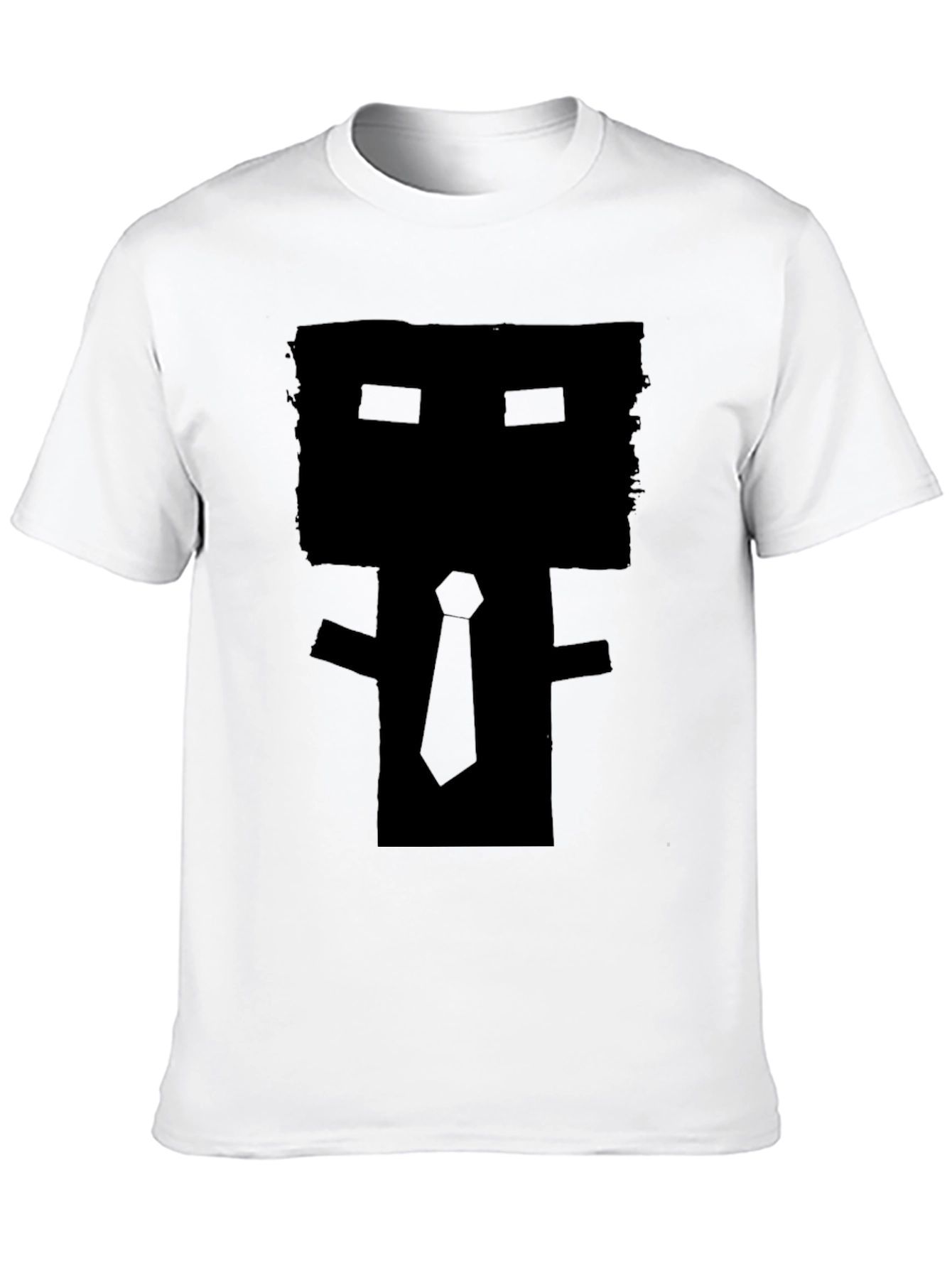 Abstract Geometric Silhouette Tee - Mens Black Graphic T-Shirt
