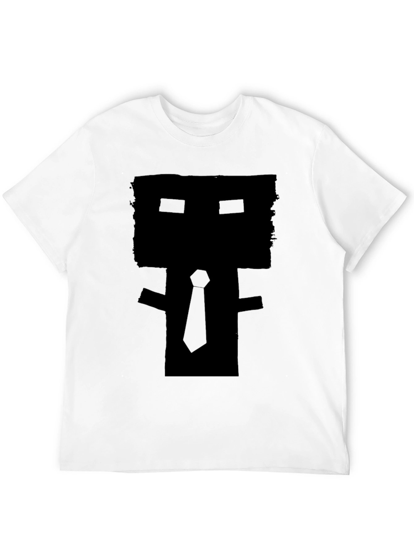 Abstract Geometric Silhouette Tee - Mens Black Graphic T-Shirt