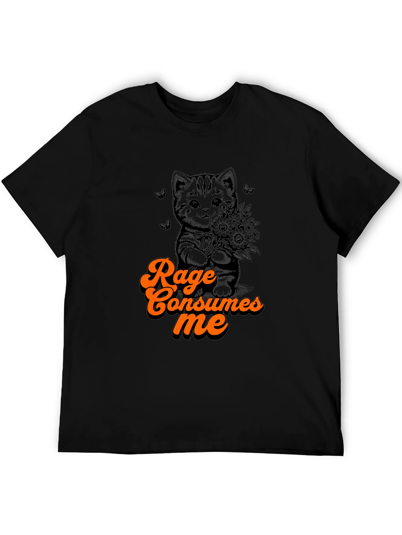 Rage Consumes Me Kitten T-Shirt - Cute Graphic Tee