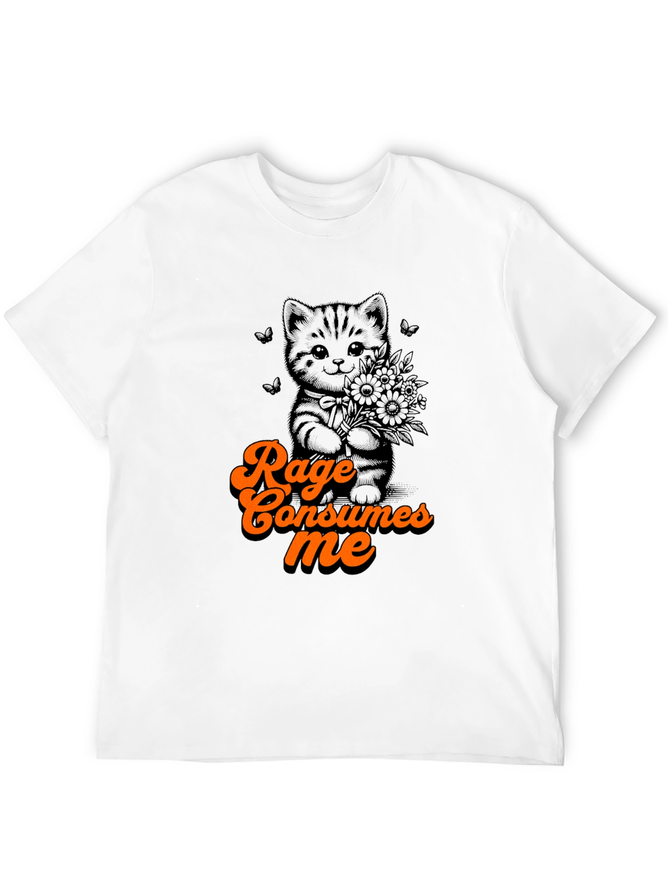 Rage Consumes Me Kitten T-Shirt - Cute Graphic Tee