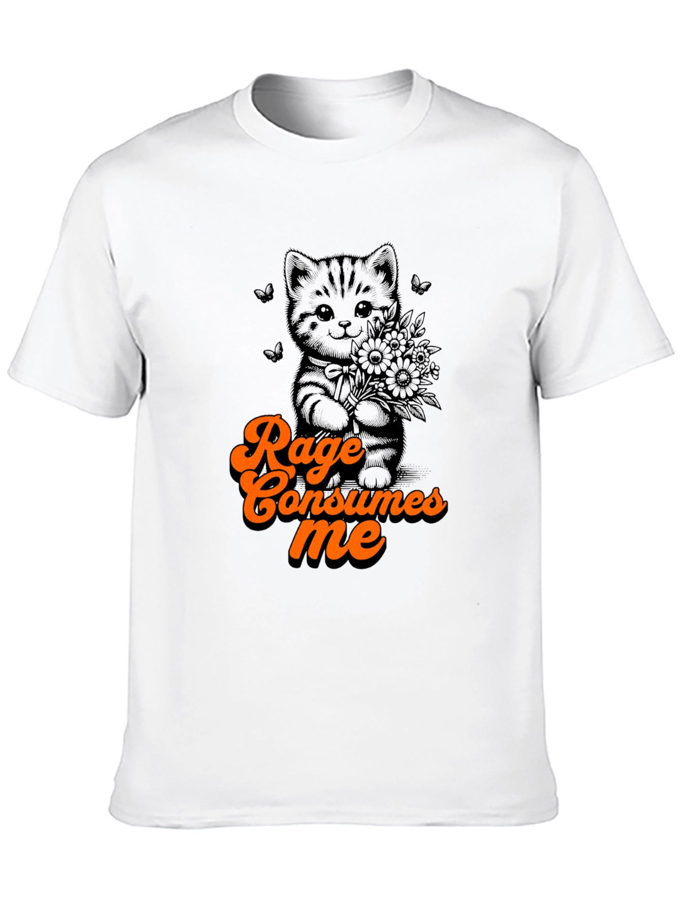 Rage Consumes Me Kitten T-Shirt - Cute Graphic Tee