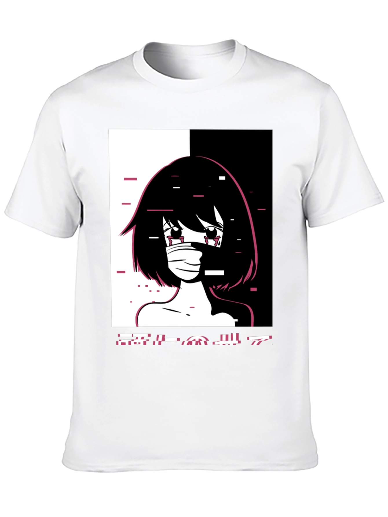 Anime Girl Graphic Tee - Black Unisex T-Shirt