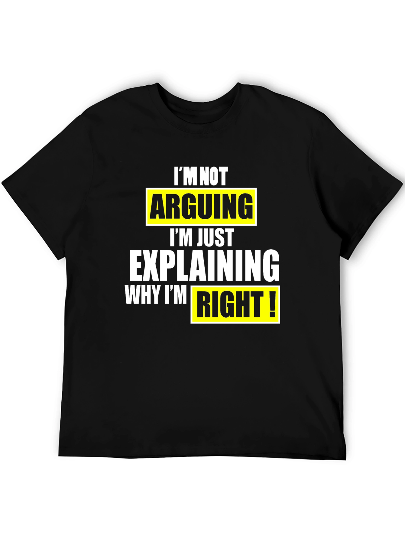Funny Sarcastic T-Shirt: Im Not Arguing