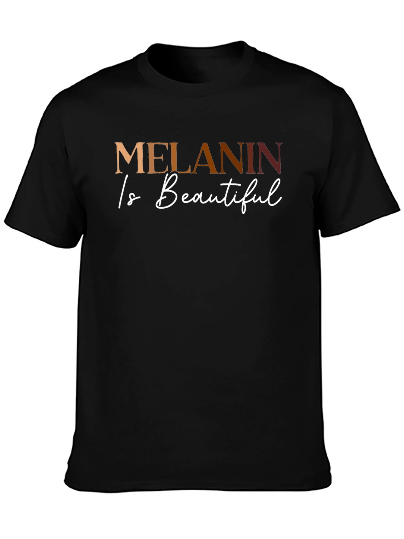 Melanin is Beautiful Graphic Tee - Black