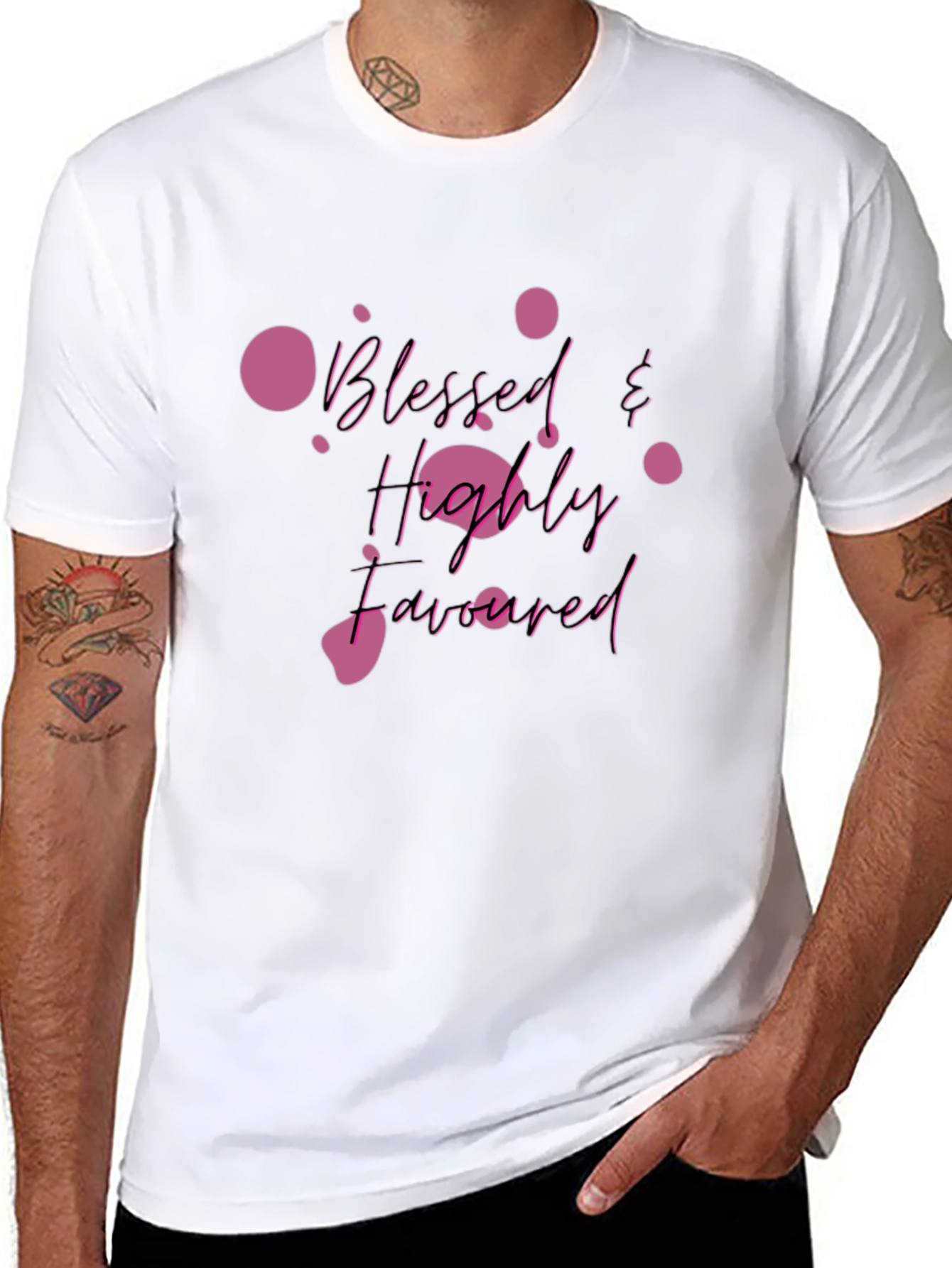 Blessed & Highly Favored Black T-Shirt