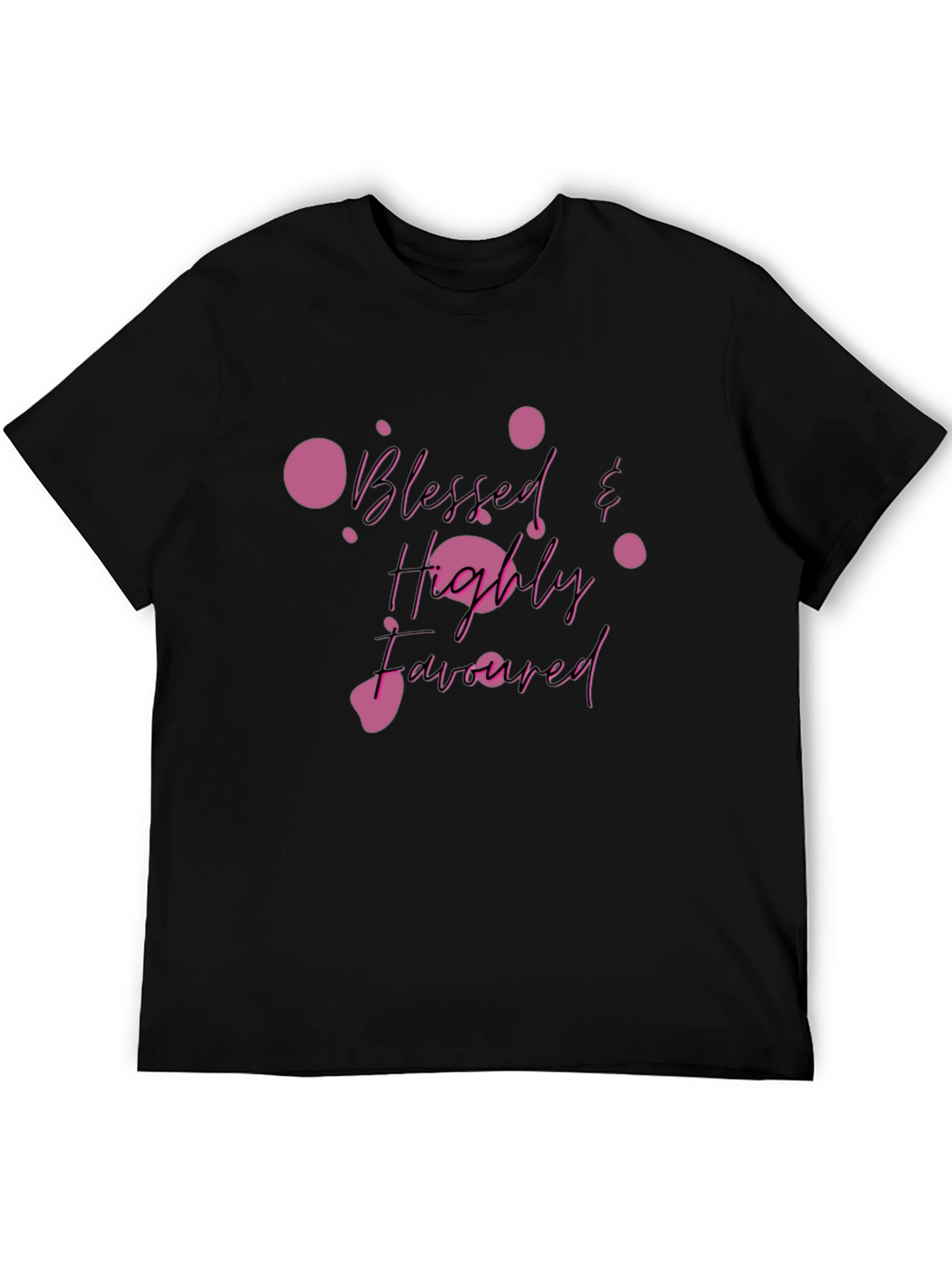 Blessed & Highly Favored Black T-Shirt