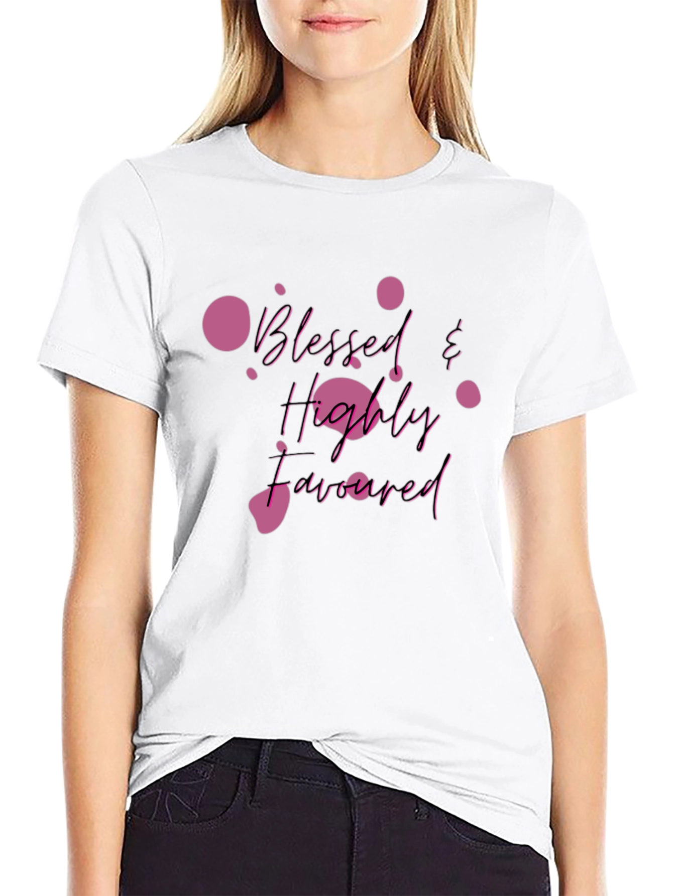 Blessed & Highly Favored Black T-Shirt