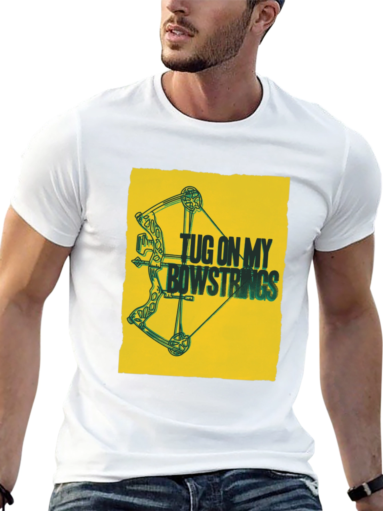 Tug on My Bowstrings Black Graphic Tee