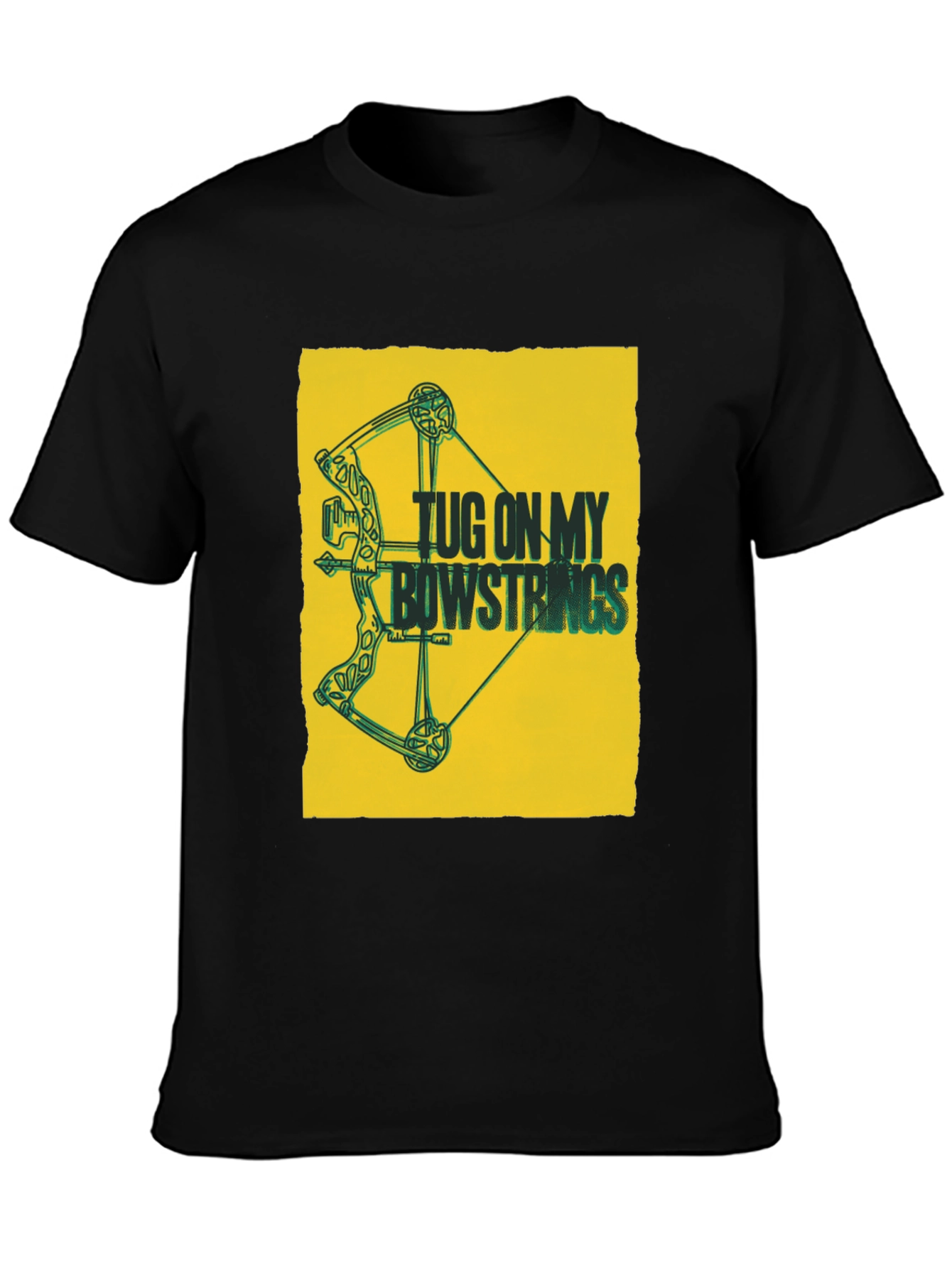 Tug on My Bowstrings Black Graphic Tee