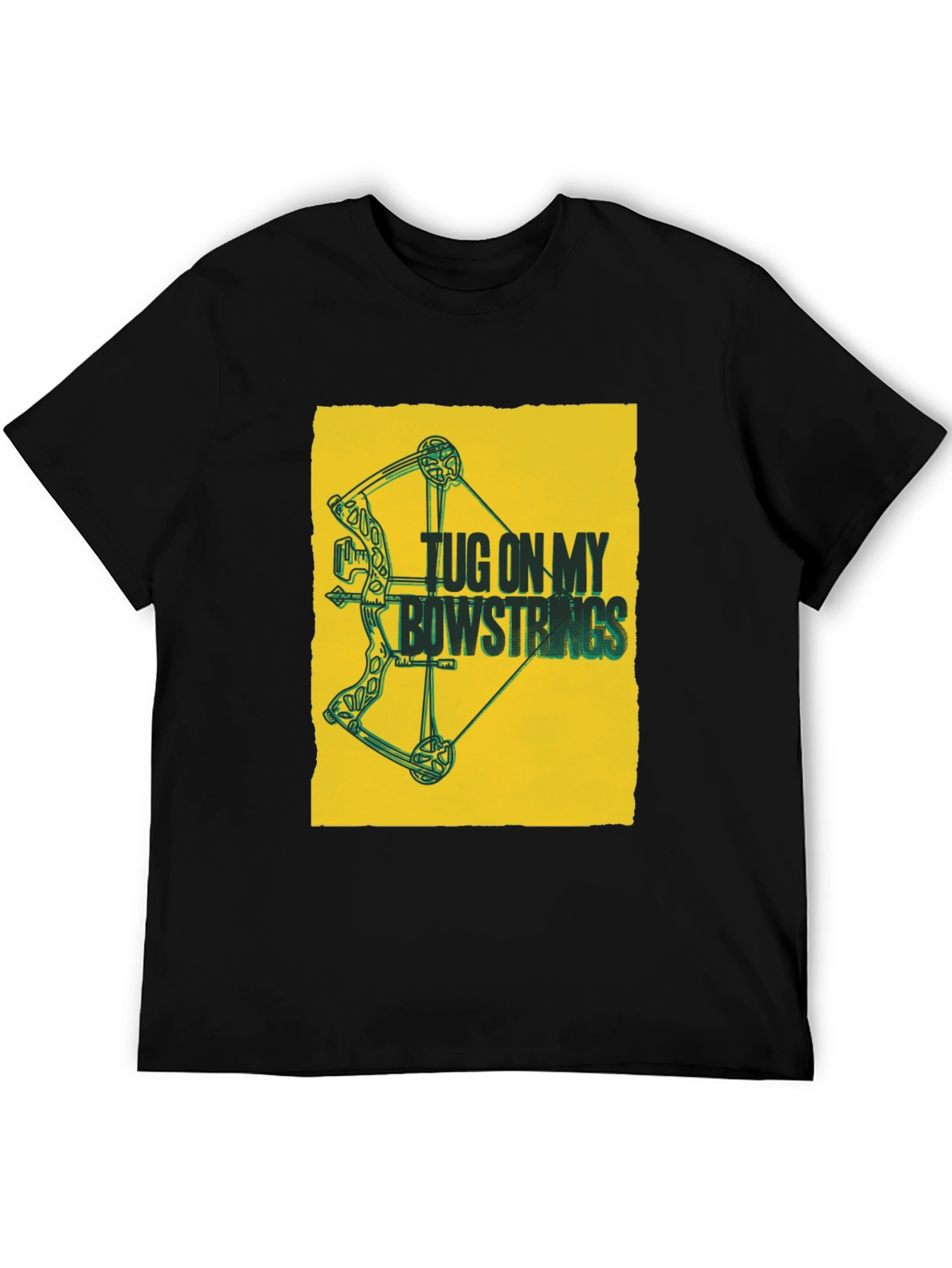Tug on My Bowstrings Black Graphic Tee