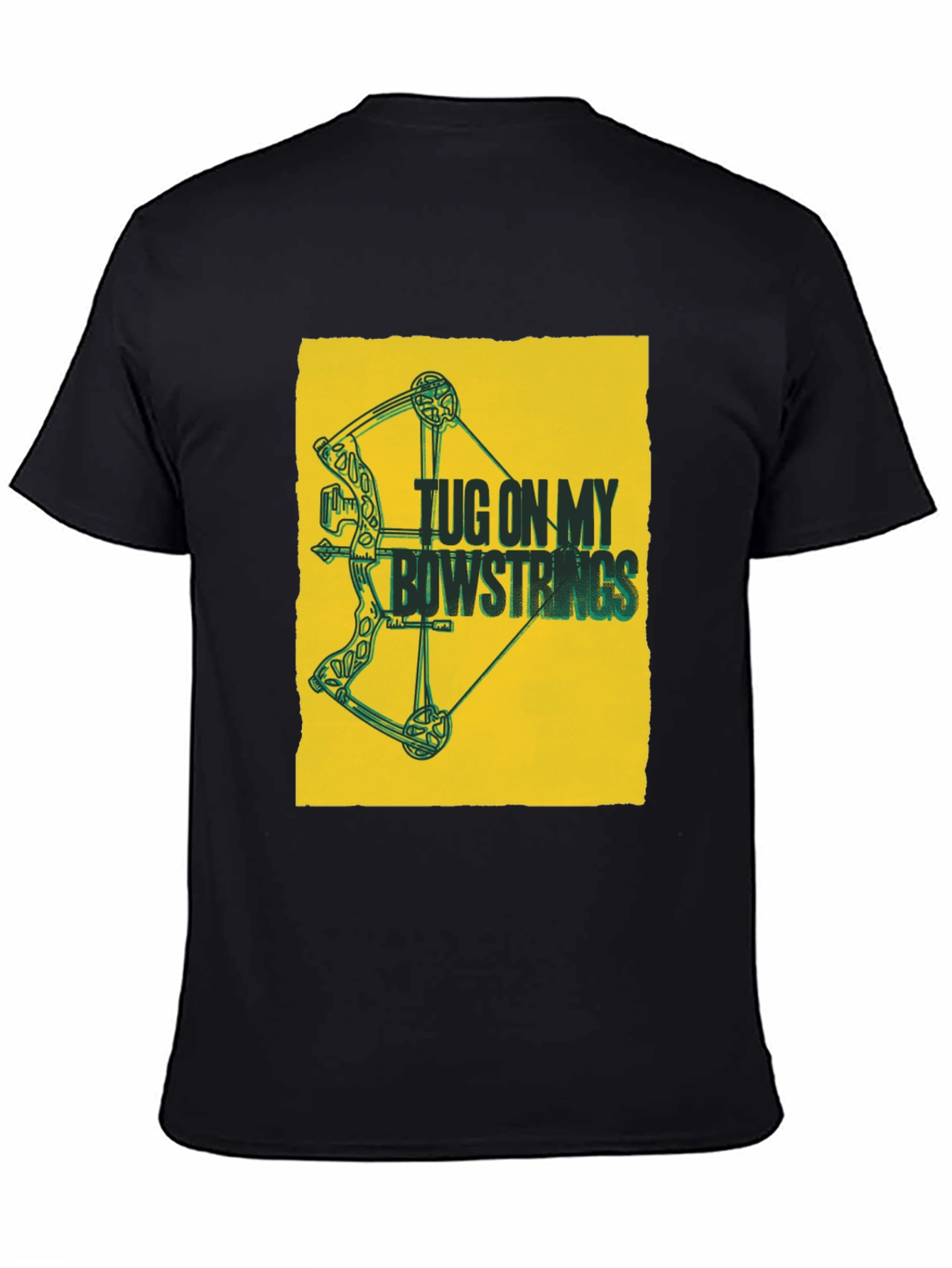 Tug on My Bowstrings Black Graphic Tee