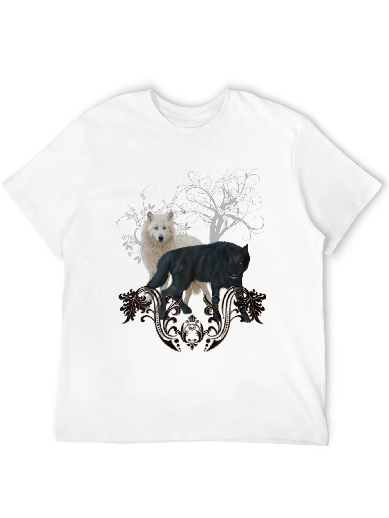 Wolf Pack Graphic Black T-Shirt