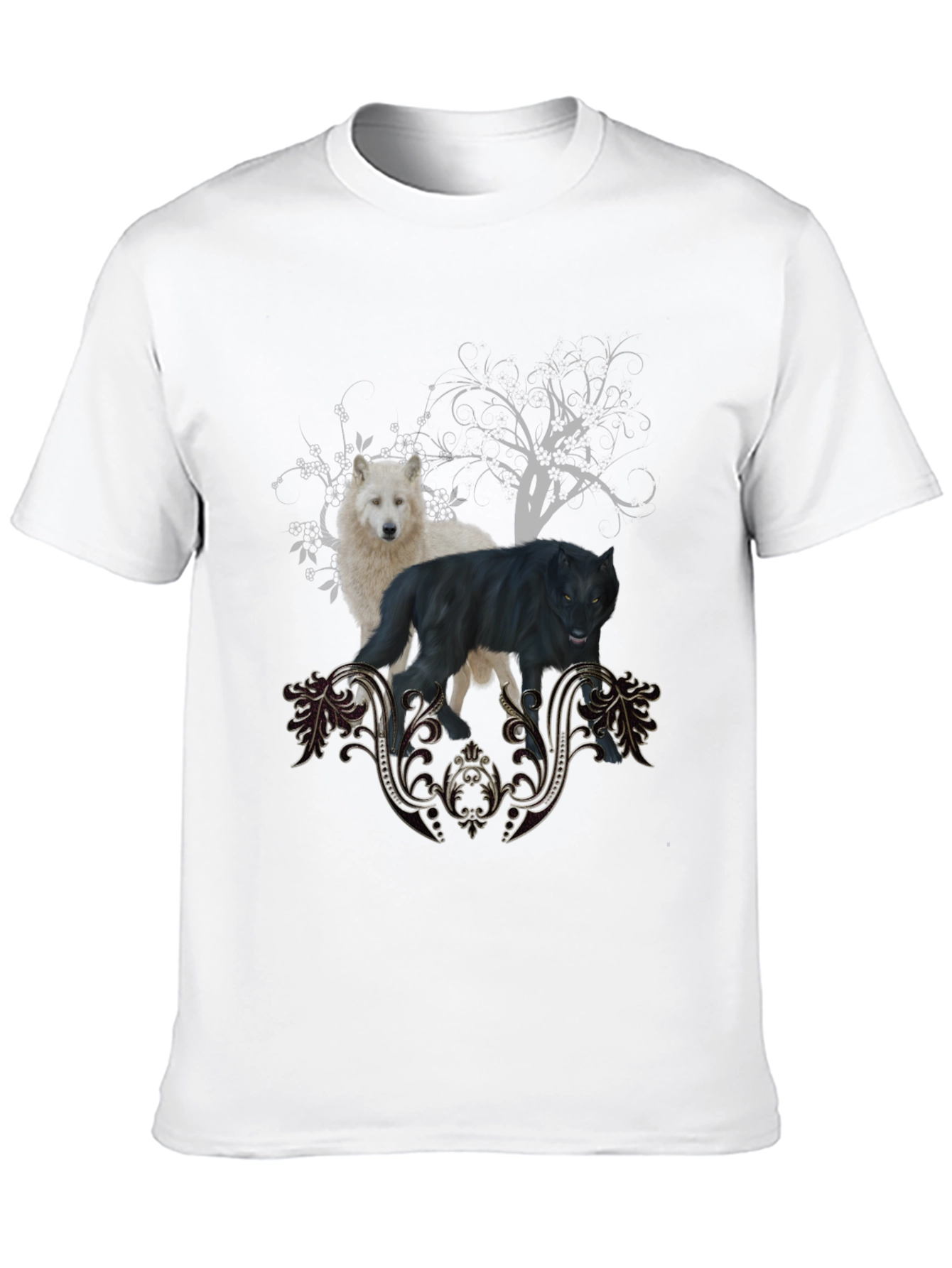 Wolf Pack Graphic Black T-Shirt