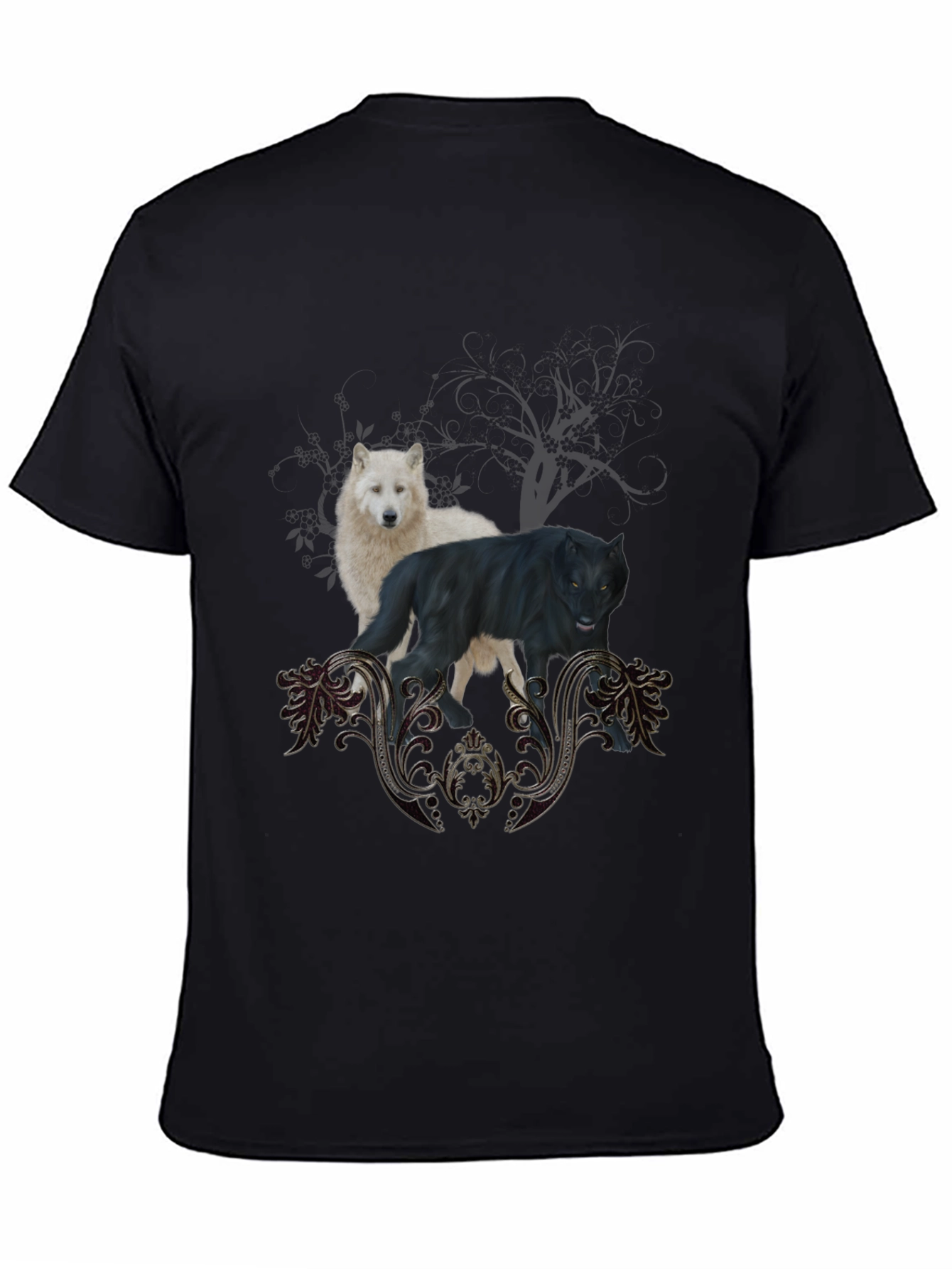 Wolf Pack Graphic Black T-Shirt