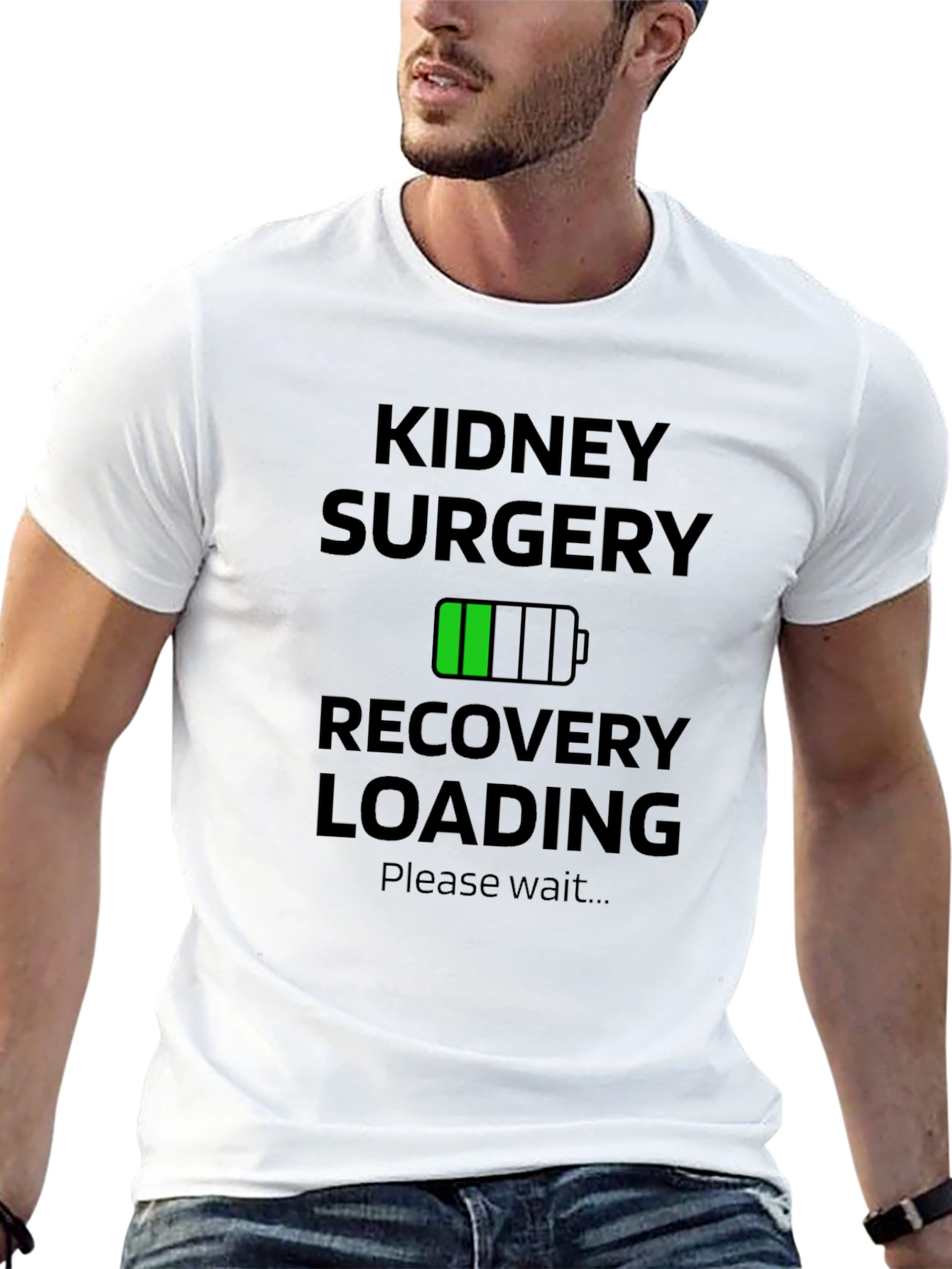 Kidney Surgery Recovery Loading Black T-Shirt
