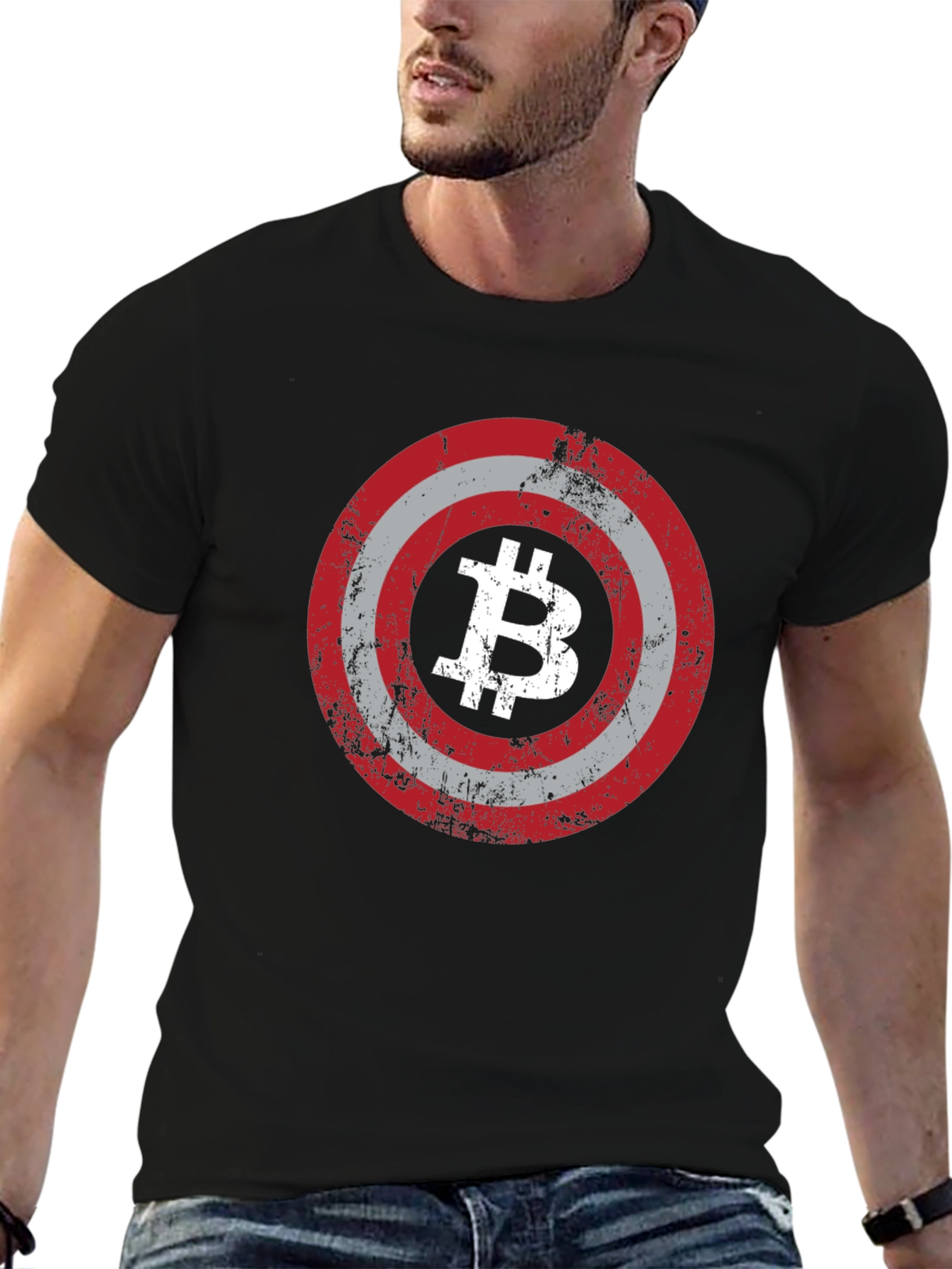 Bitcoin Shield T-Shirt - Crypto Captain Tee