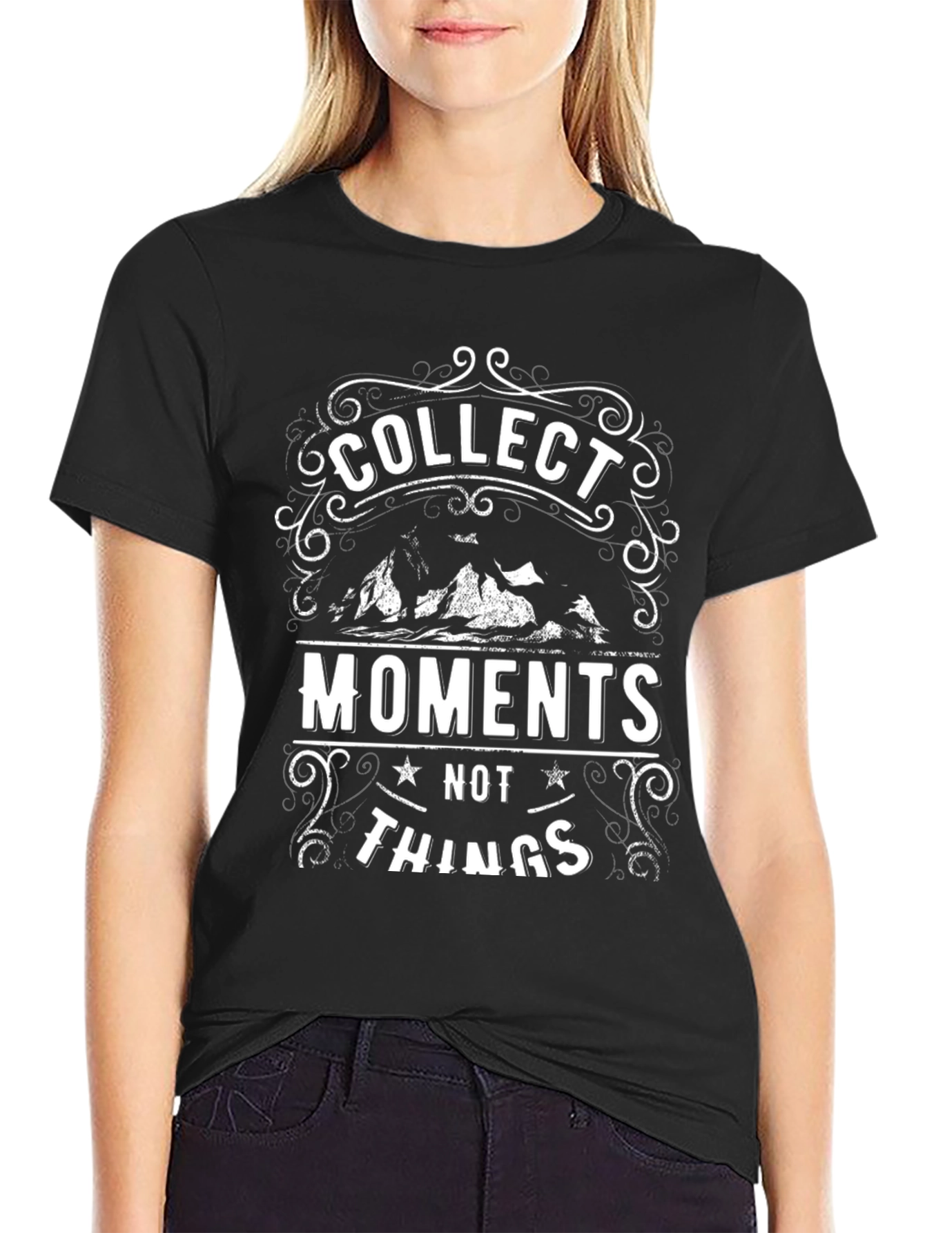 Collect Moments T-Shirt Black Graphic Tee