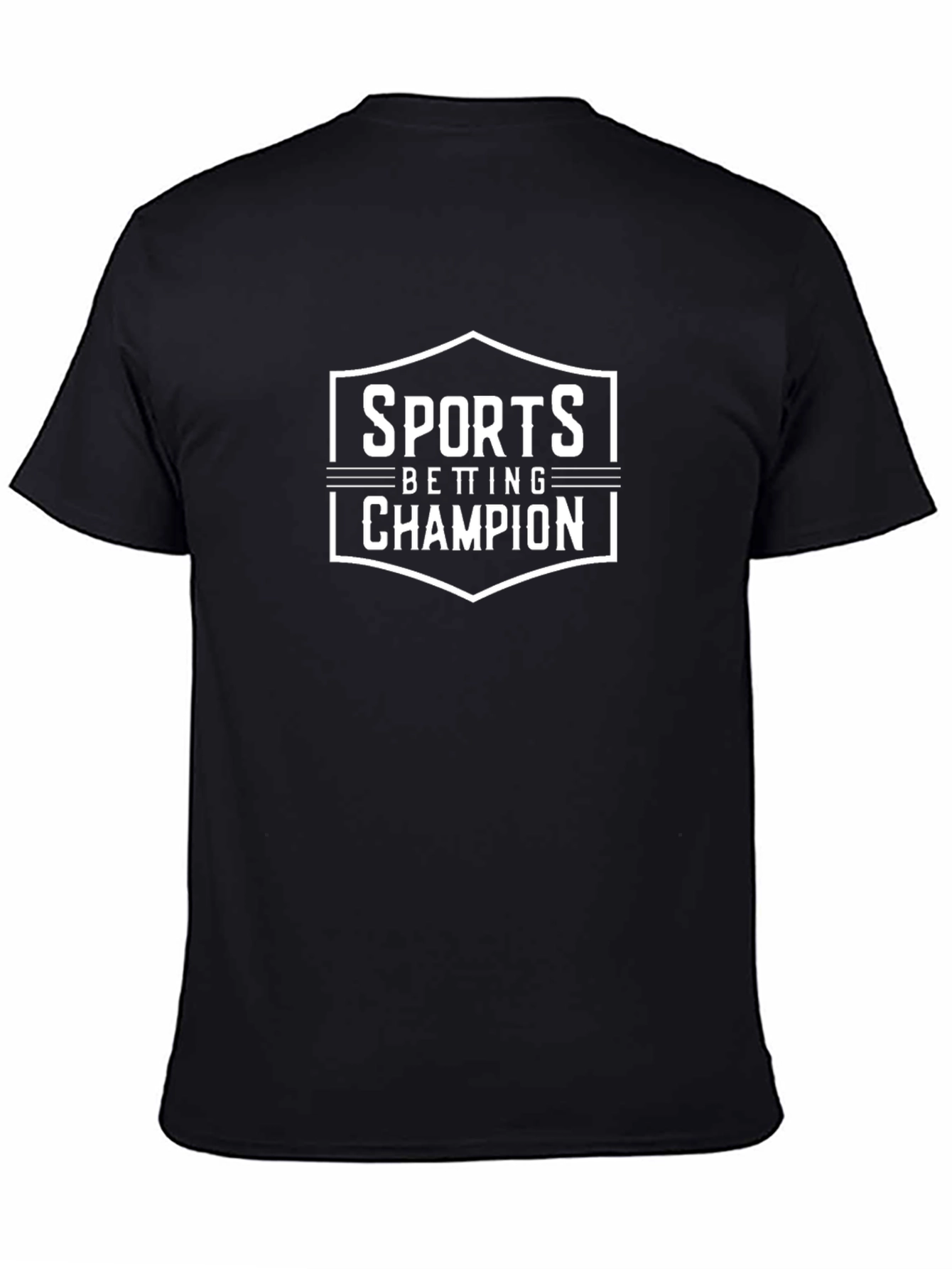 Sports Betting Champion Black Graphic T-Shirt