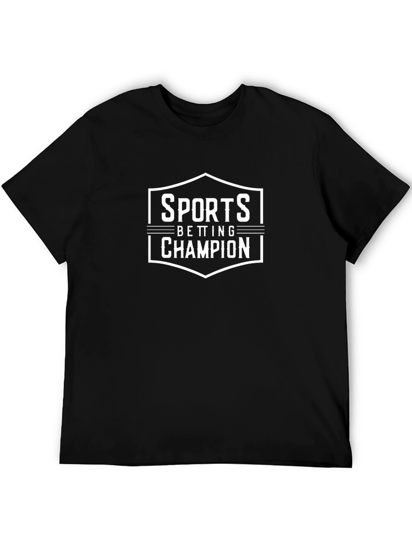 Sports Betting Champion Black Graphic T-Shirt