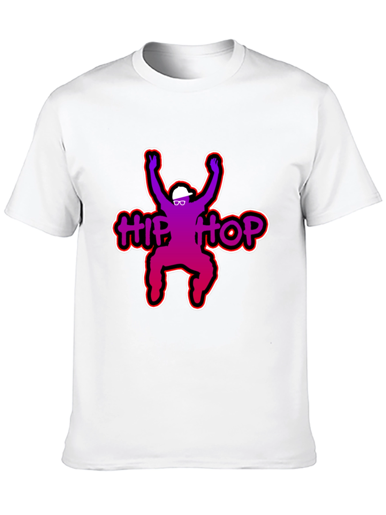 Hip Hop Graphic T-Shirt - Black Cotton Tee