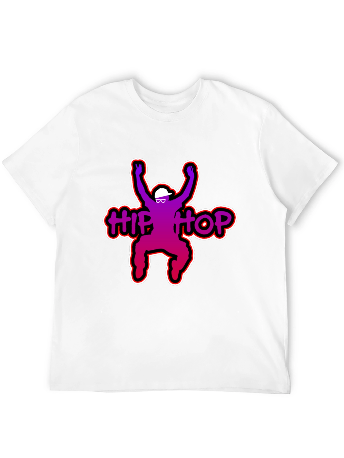 Hip Hop Graphic T-Shirt - Black Cotton Tee