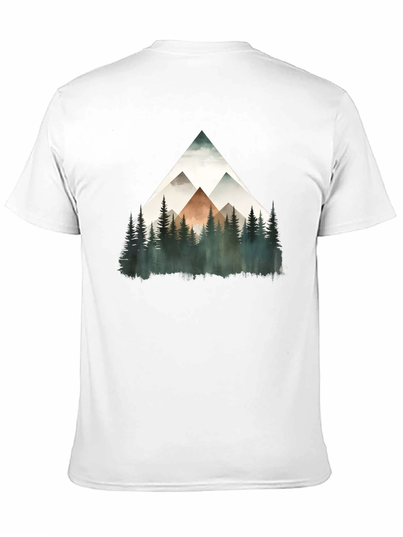 Mountain Forest Graphic Tee - Black