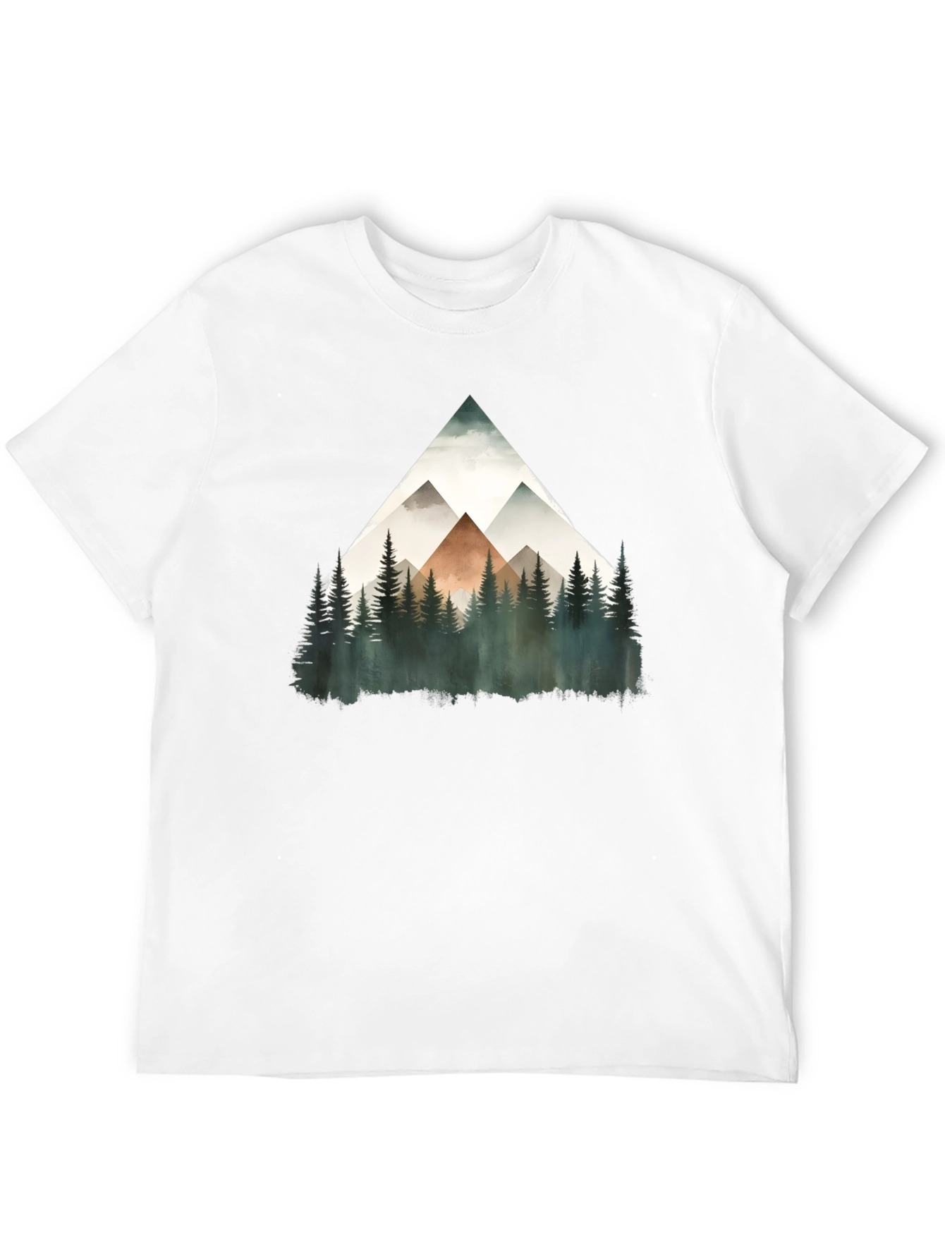 Mountain Forest Graphic Tee - Black