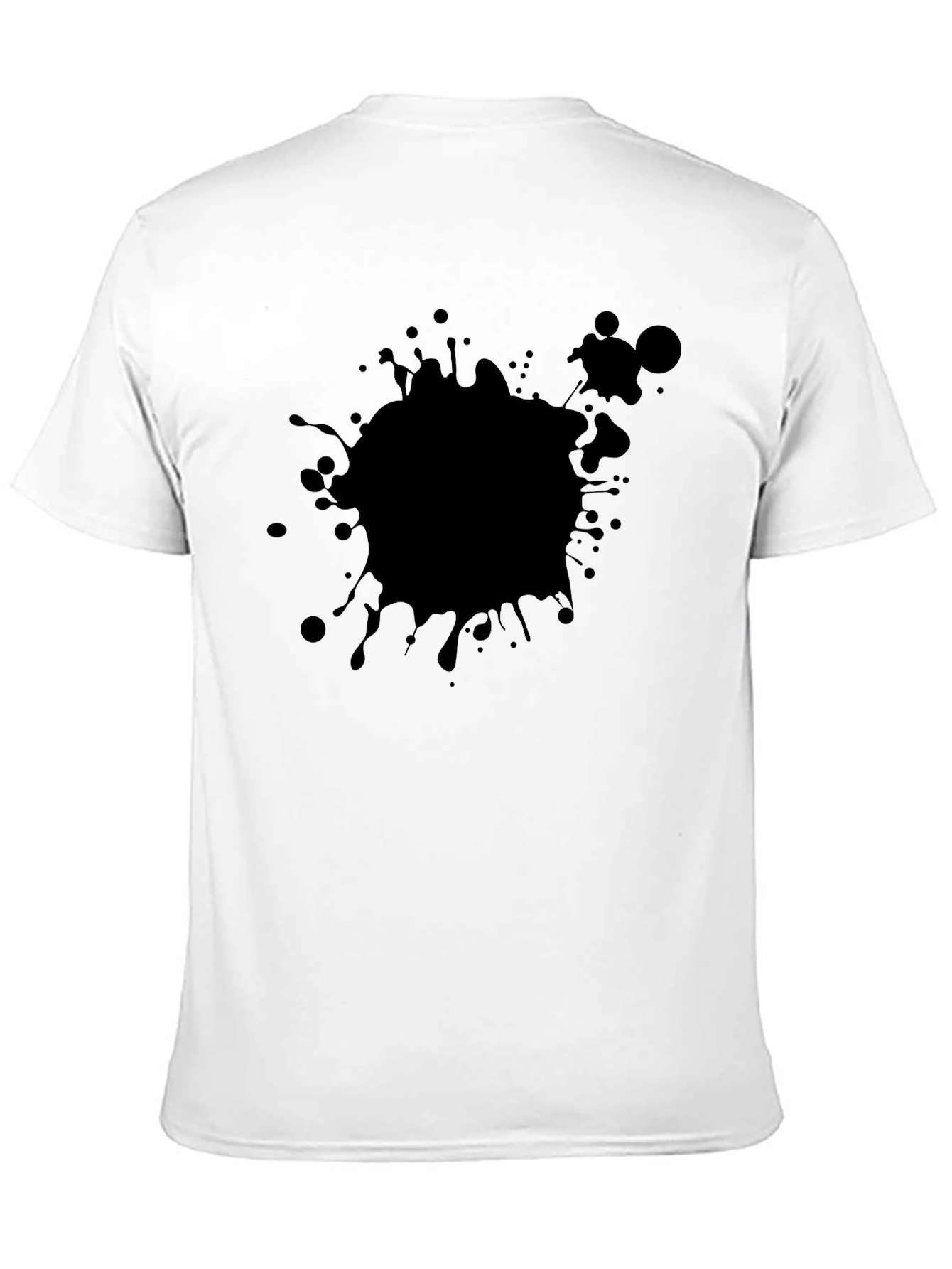 Black Splatter Graphic Tee - Casual Cotton T-Shirt
