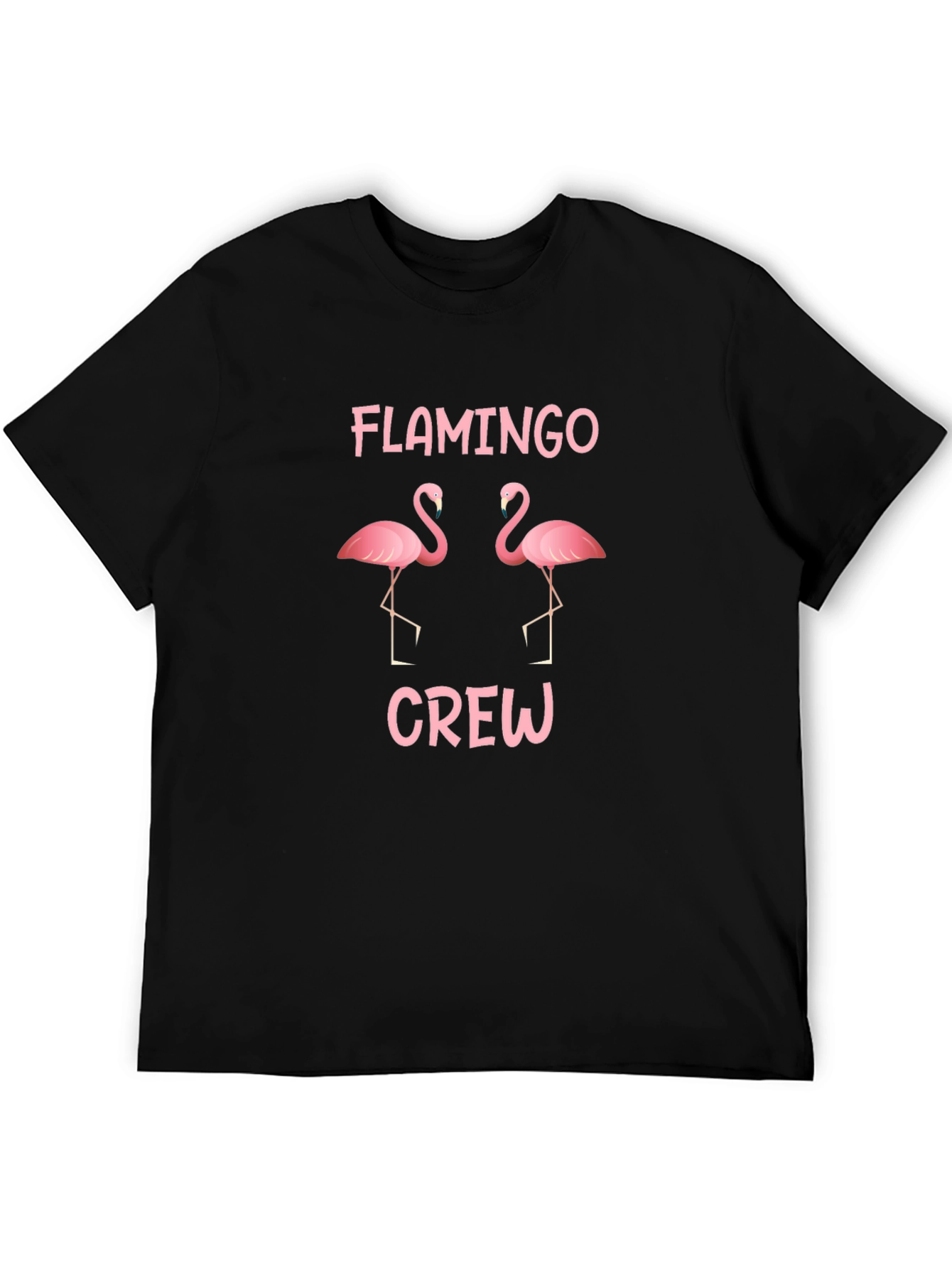Flamingo Crew Graphic Tee - Black