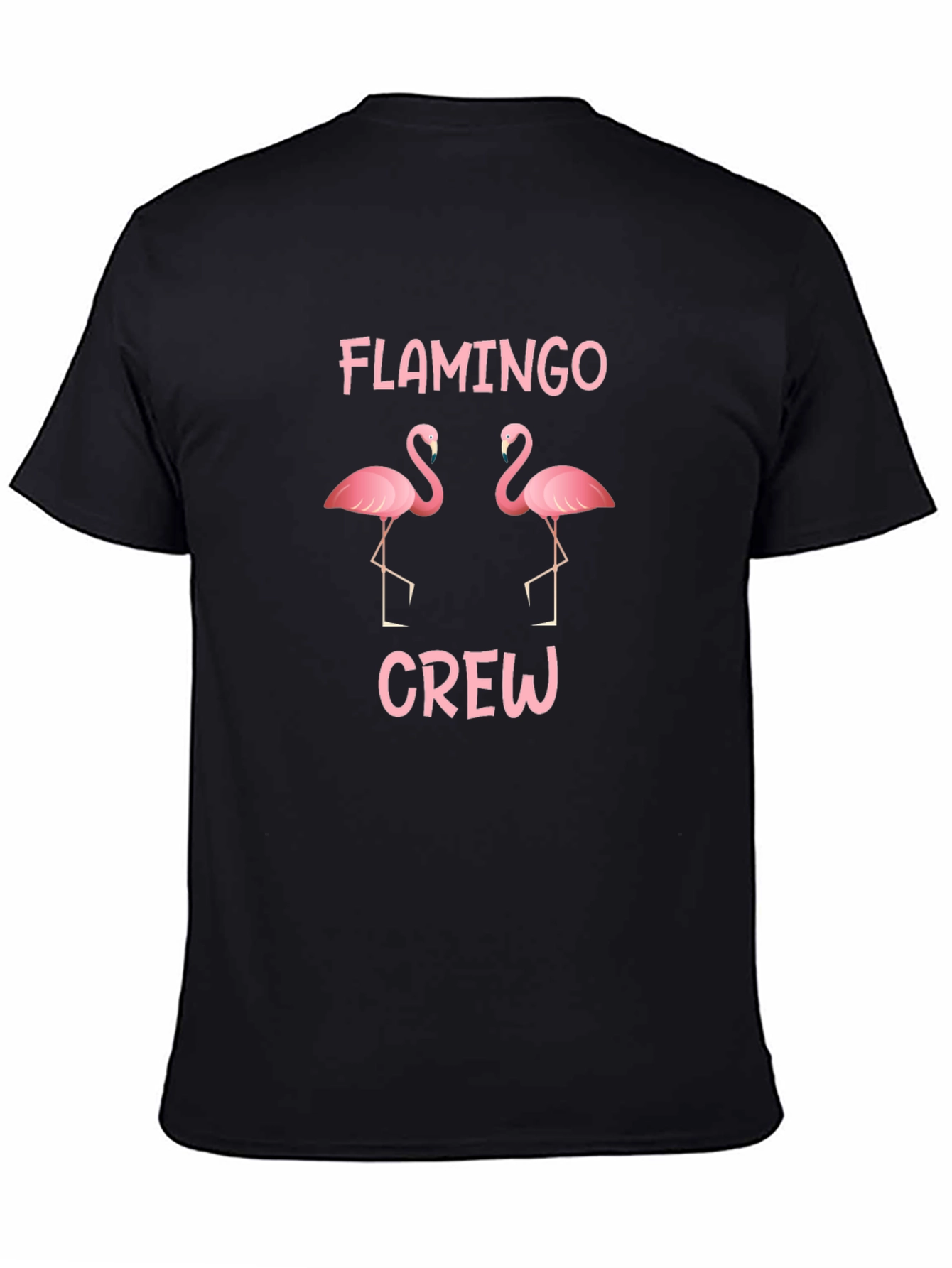 Flamingo Crew Graphic Tee - Black