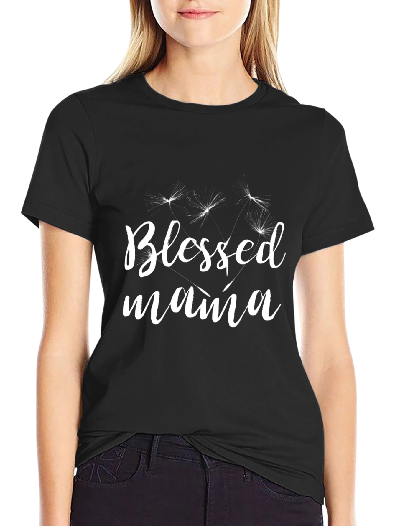 Blessed Mama Black Graphic Tee